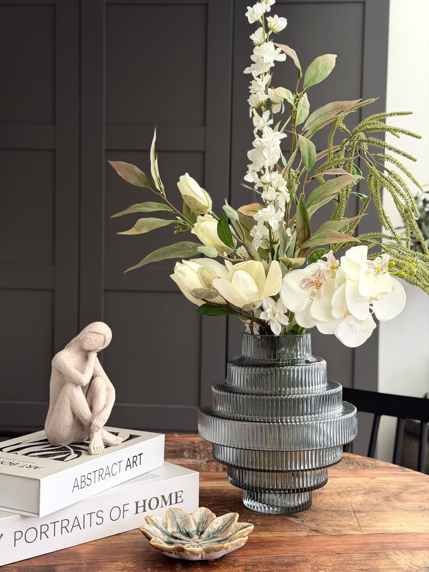 Vase Tornado Grau - Verschiedene Größen