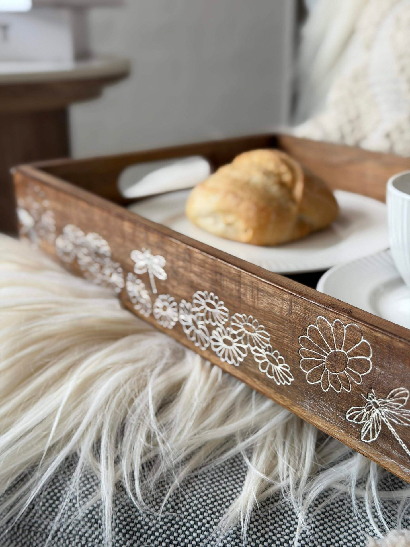 Tablett Mangoholz - Set mit 2 Stk.