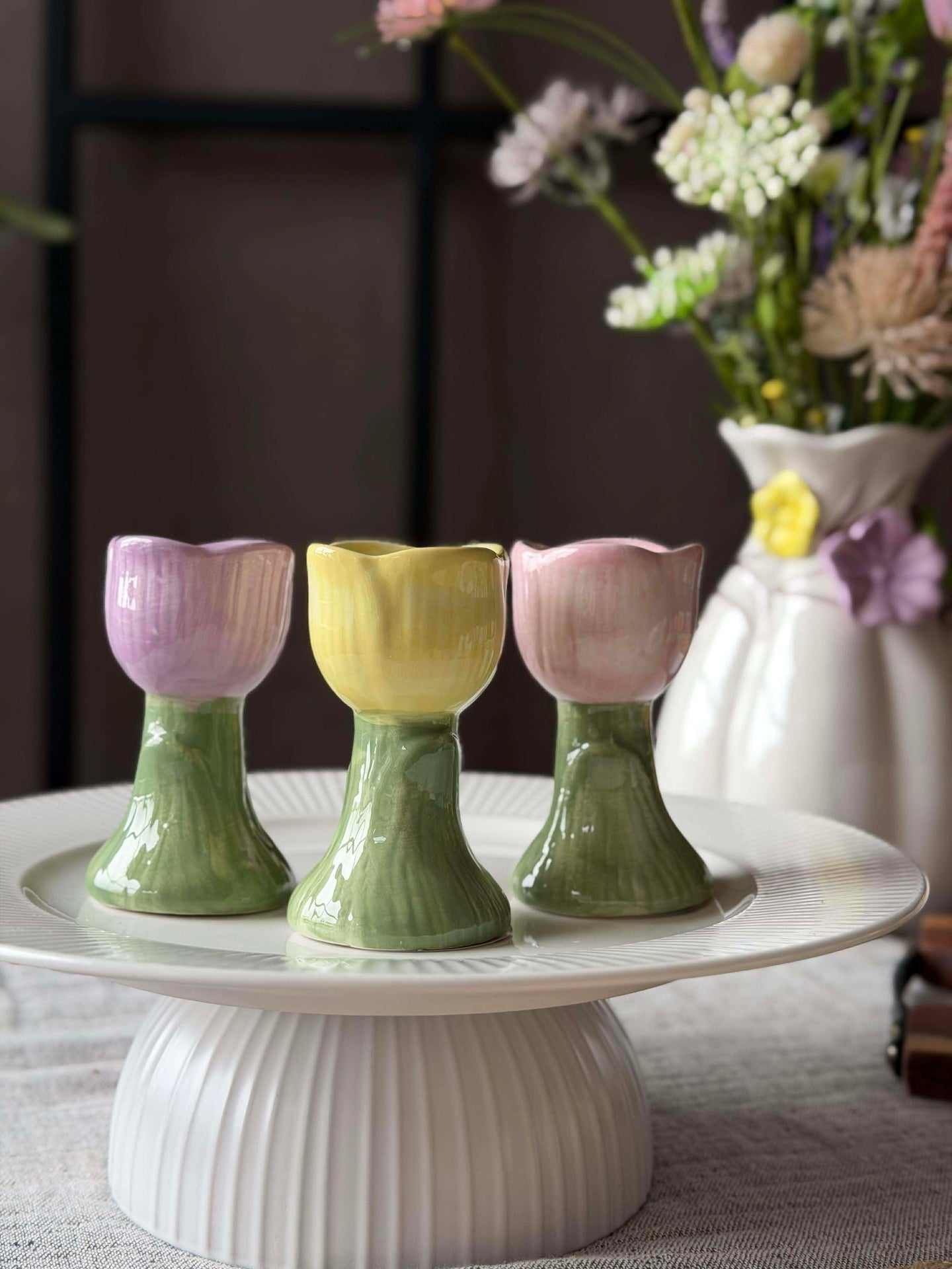 Kerzenhalter Tulpe 9 cm - Mehrere Farben