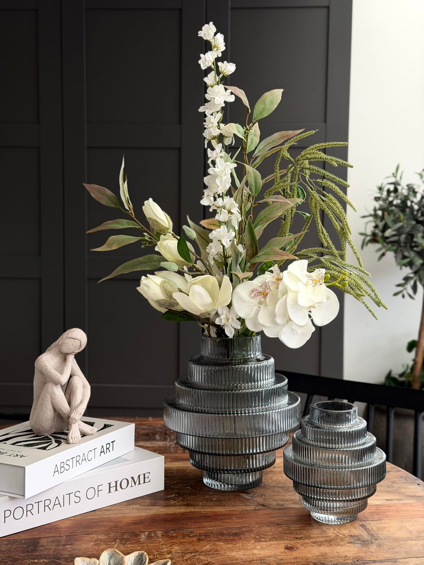Vase Tornado Grau - Verschiedene Größen