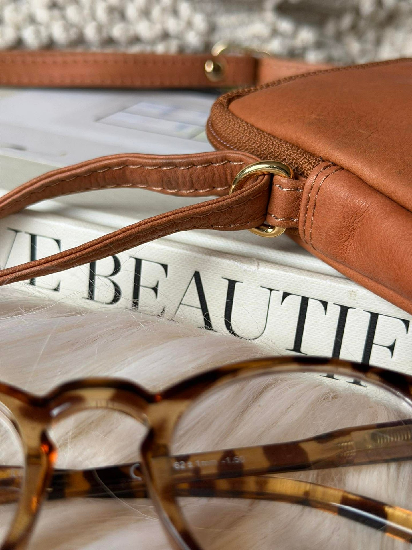 Handytasche Misse - Cognac / Gold