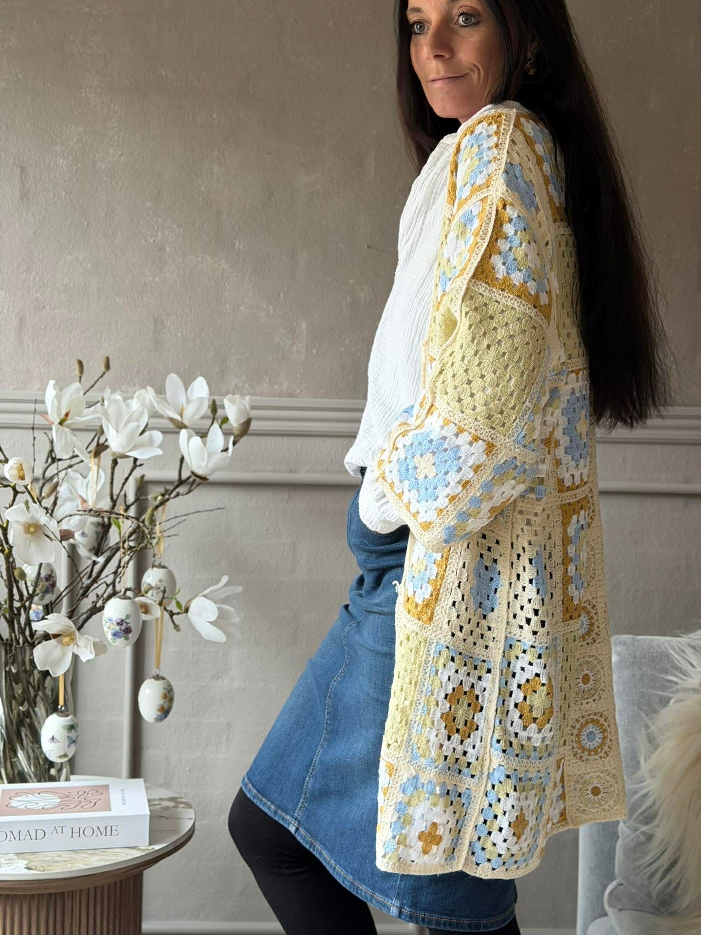 Cardigan Boho - Hellgrün