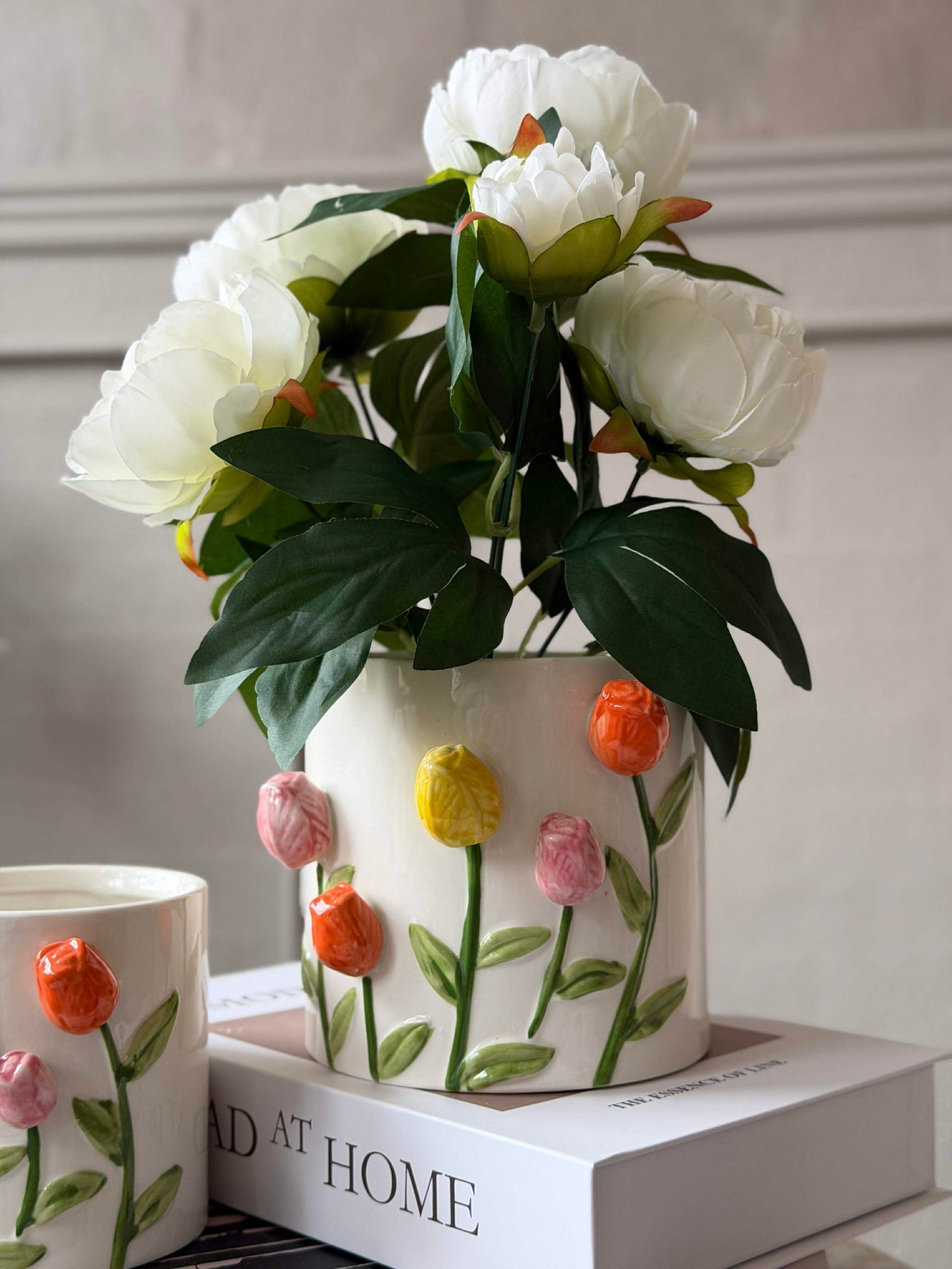 Übertopf mit Tulpen - mehrere Größen