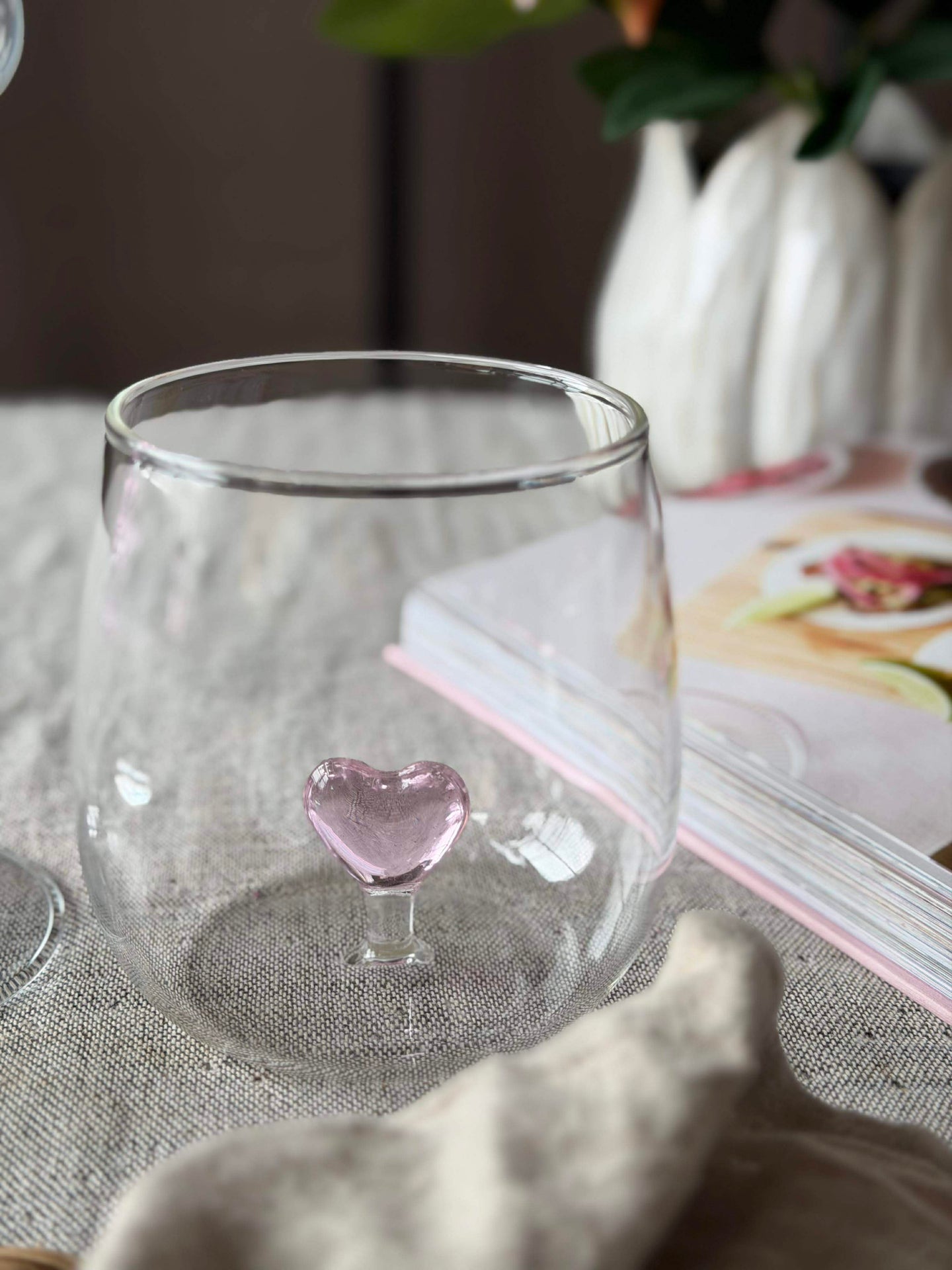 Trinkglas mit Herz