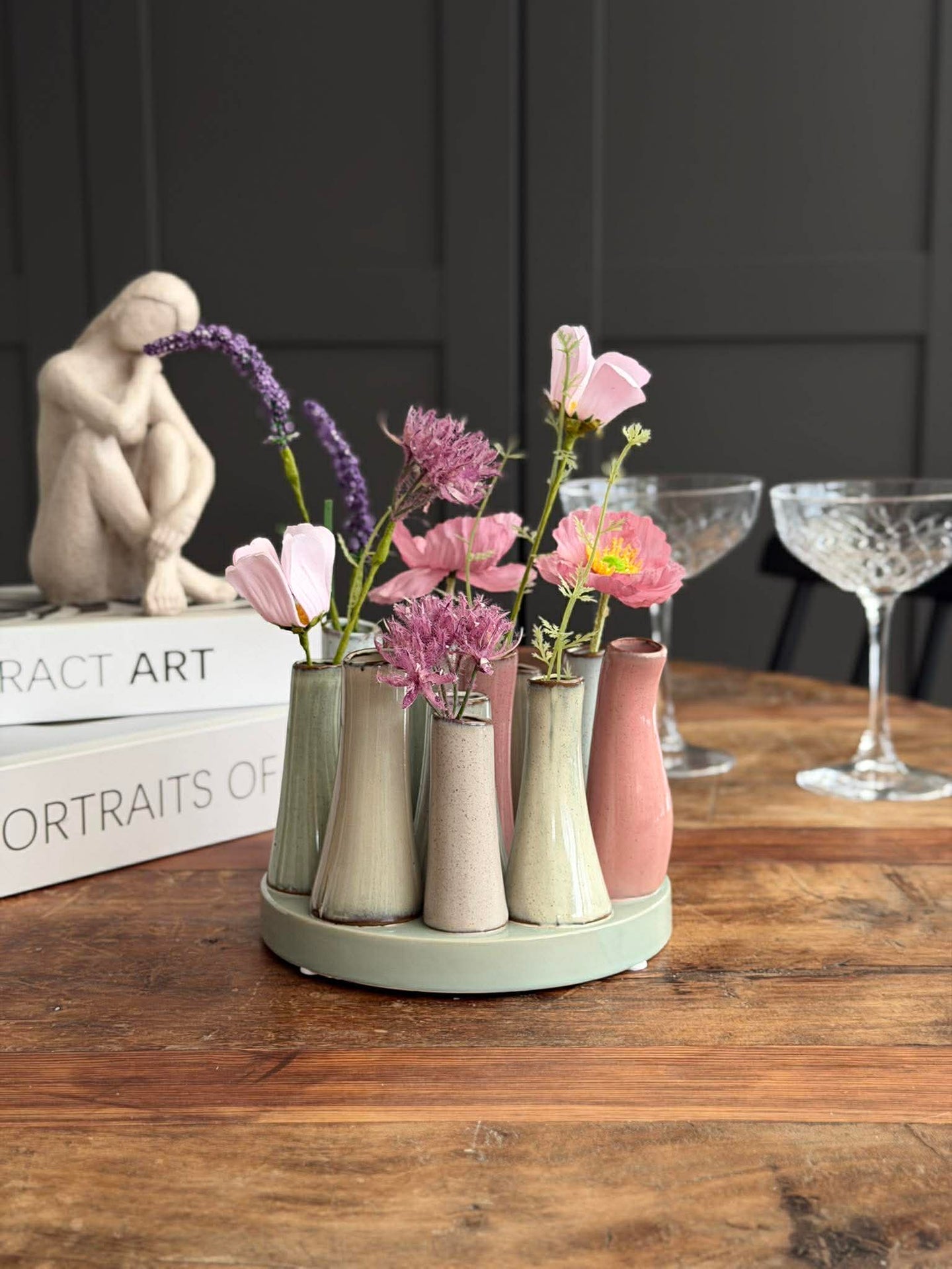 Vase Round Raw-mix