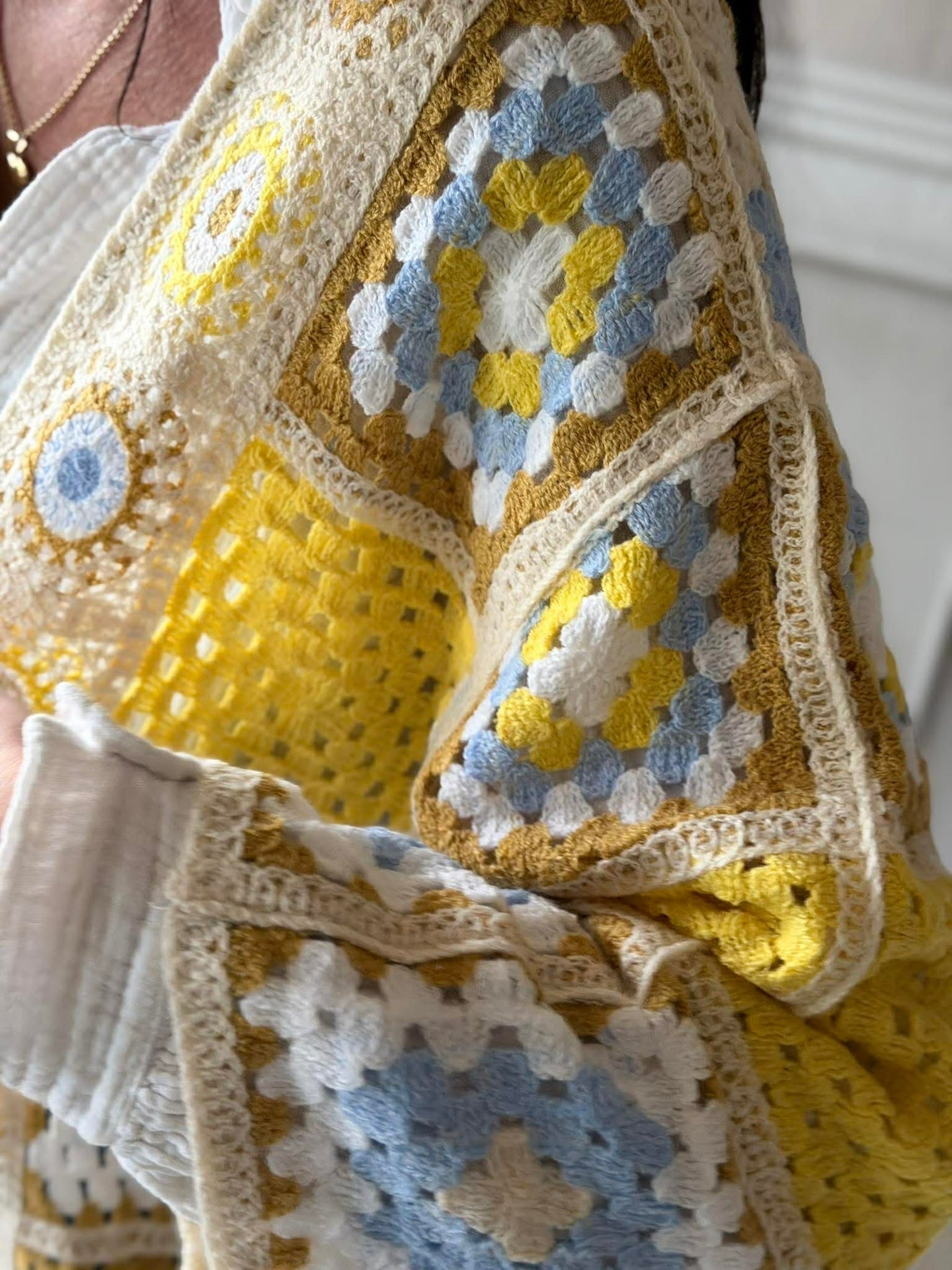 Cardigan Boho - Gelb