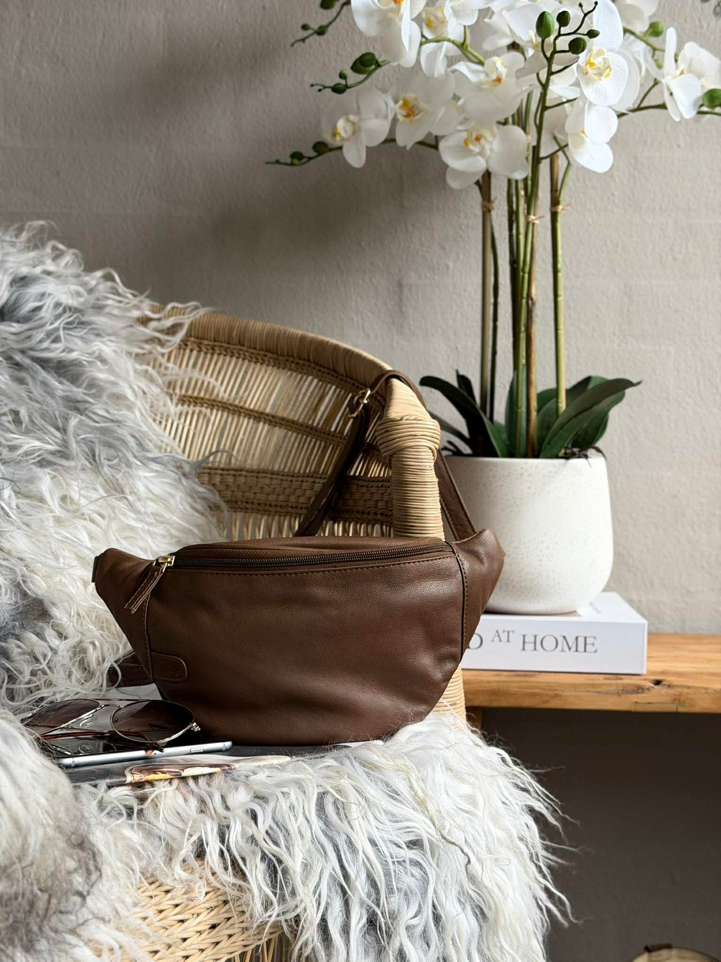Gürteltasche Misse - Coffee / Gold