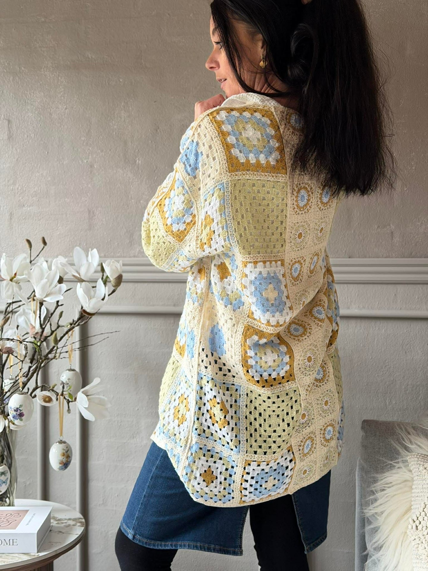 Cardigan Boho - Hellgrün