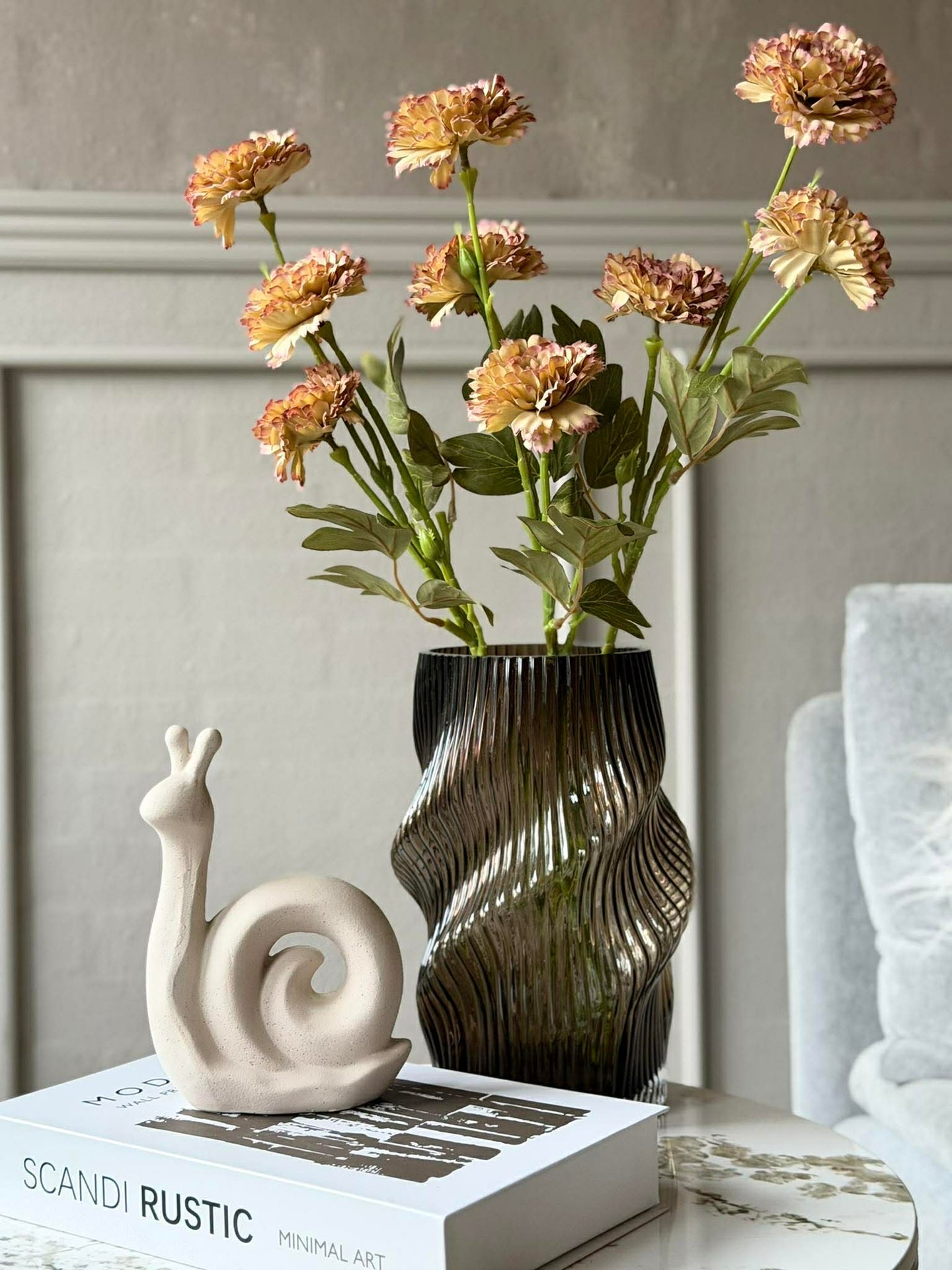 Blumenstängel 70 cm - Gebrannte Farbtöne