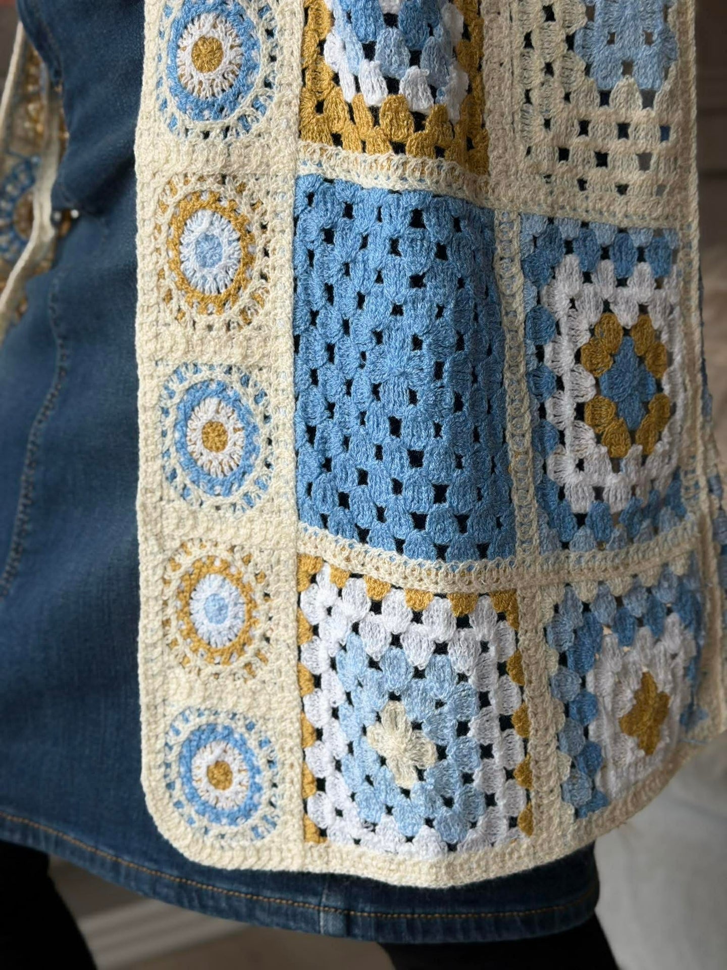 Cardigan Boho - Blau