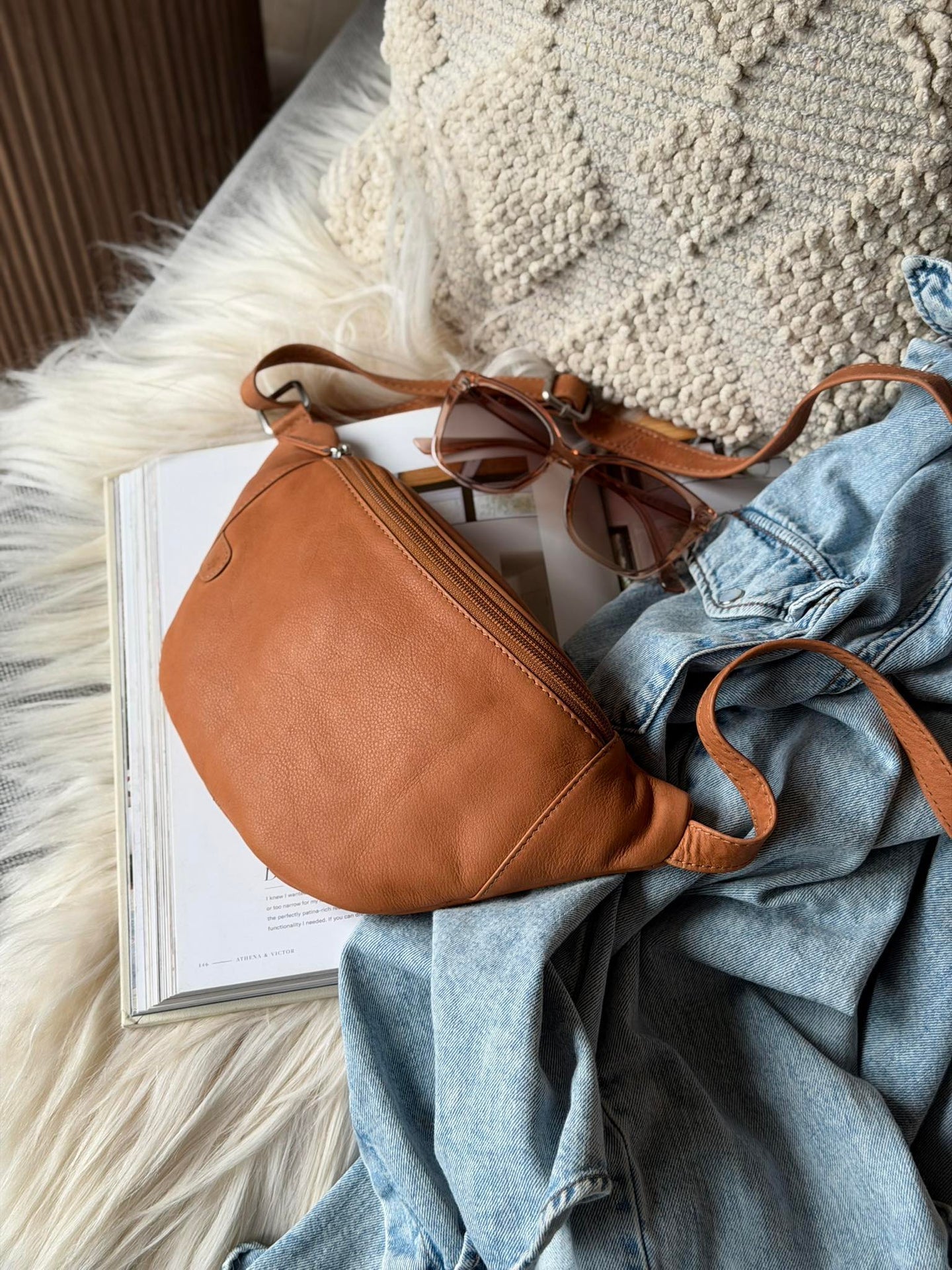 Bumbag Misse - Cognac / Silber