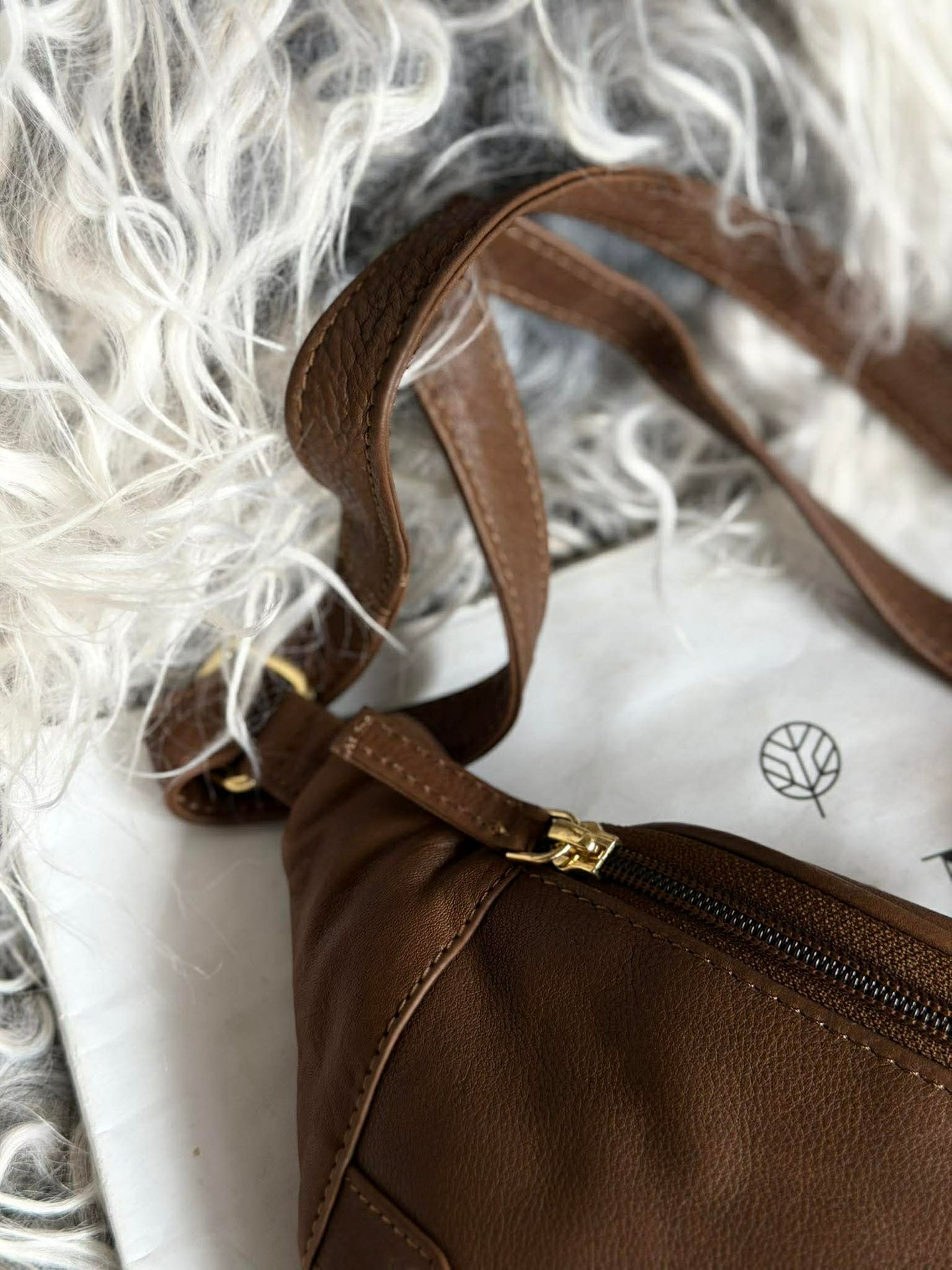 Gürteltasche Misse - Coffee / Gold
