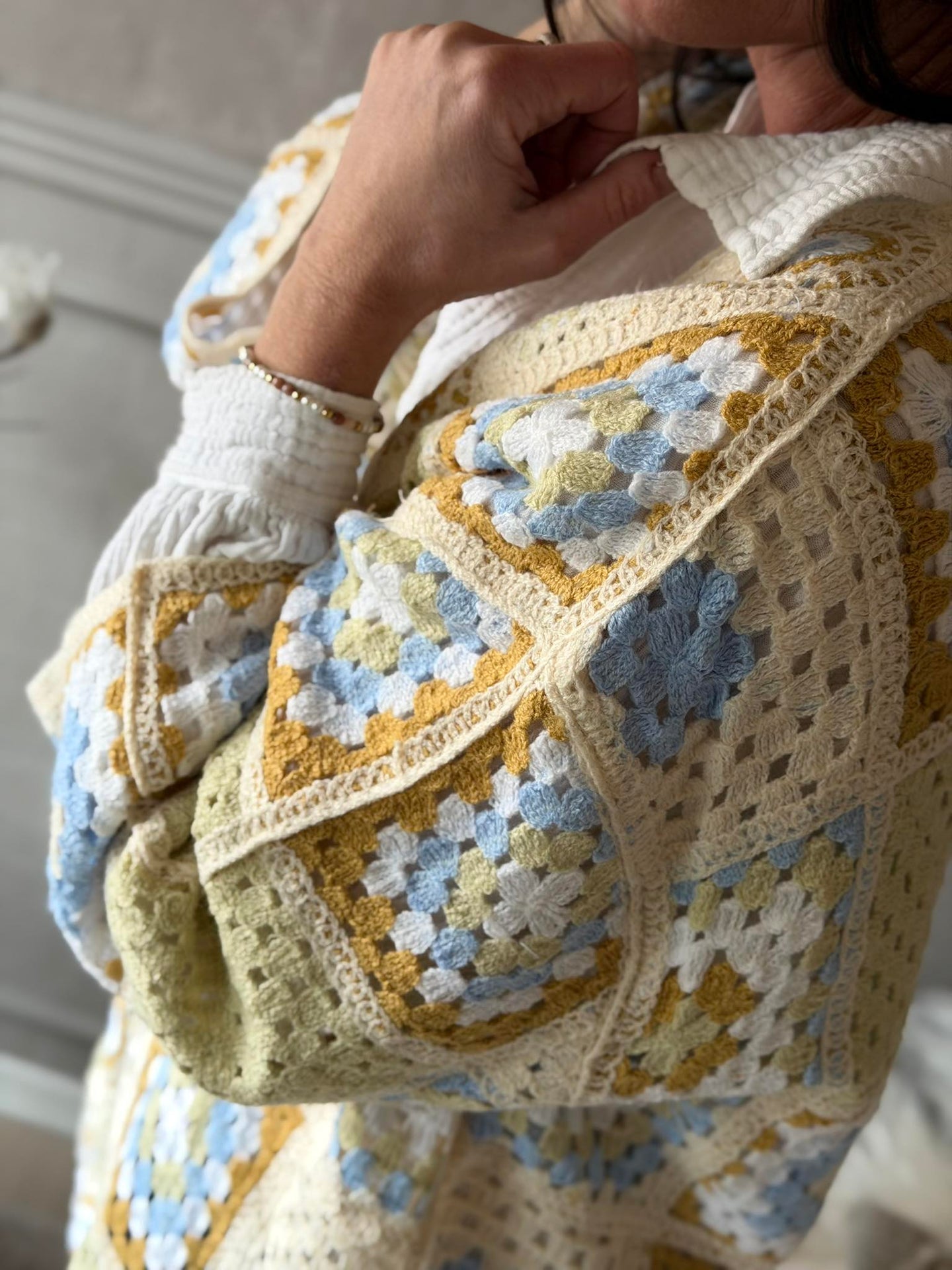 Cardigan Boho - Hellgrün