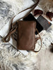 Mobiltaske Misse - Coffee / gold