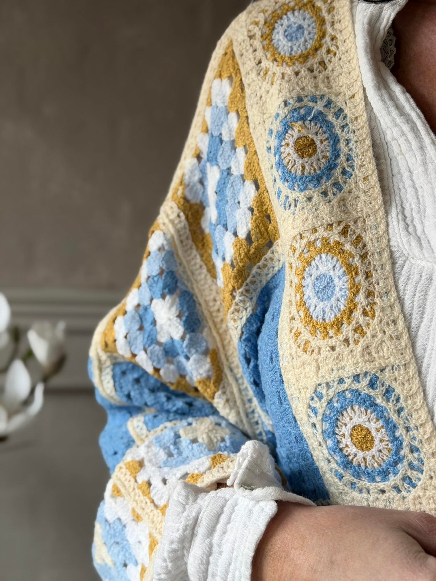 Cardigan Boho - Blau