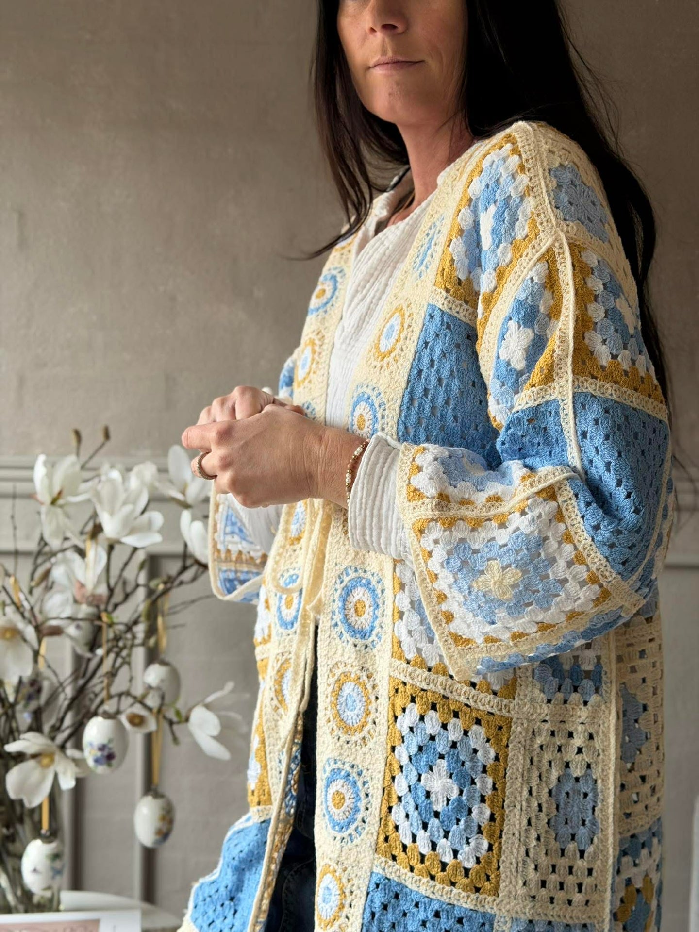 Cardigan Boho - Blau