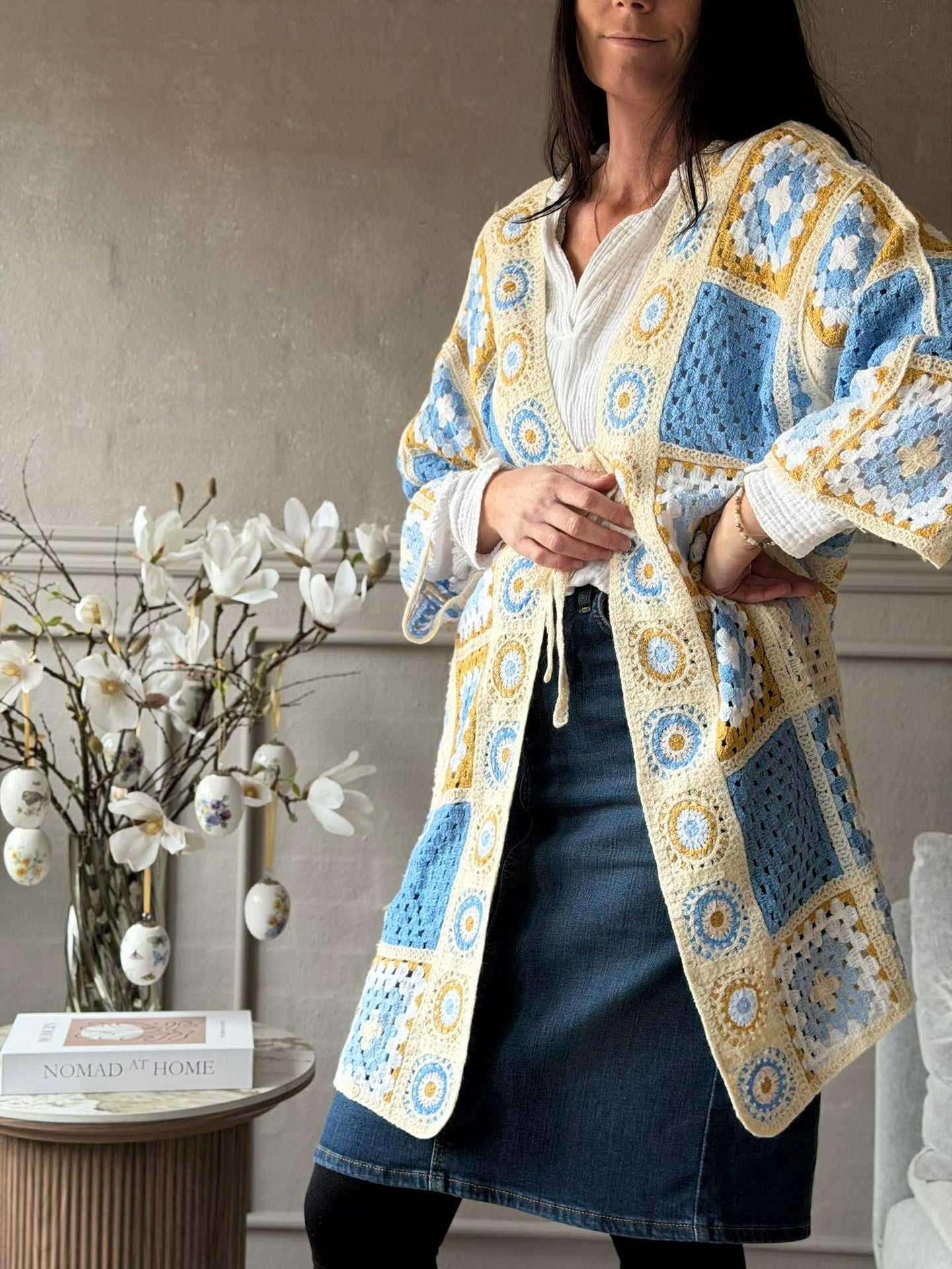 Cardigan Boho - Blau