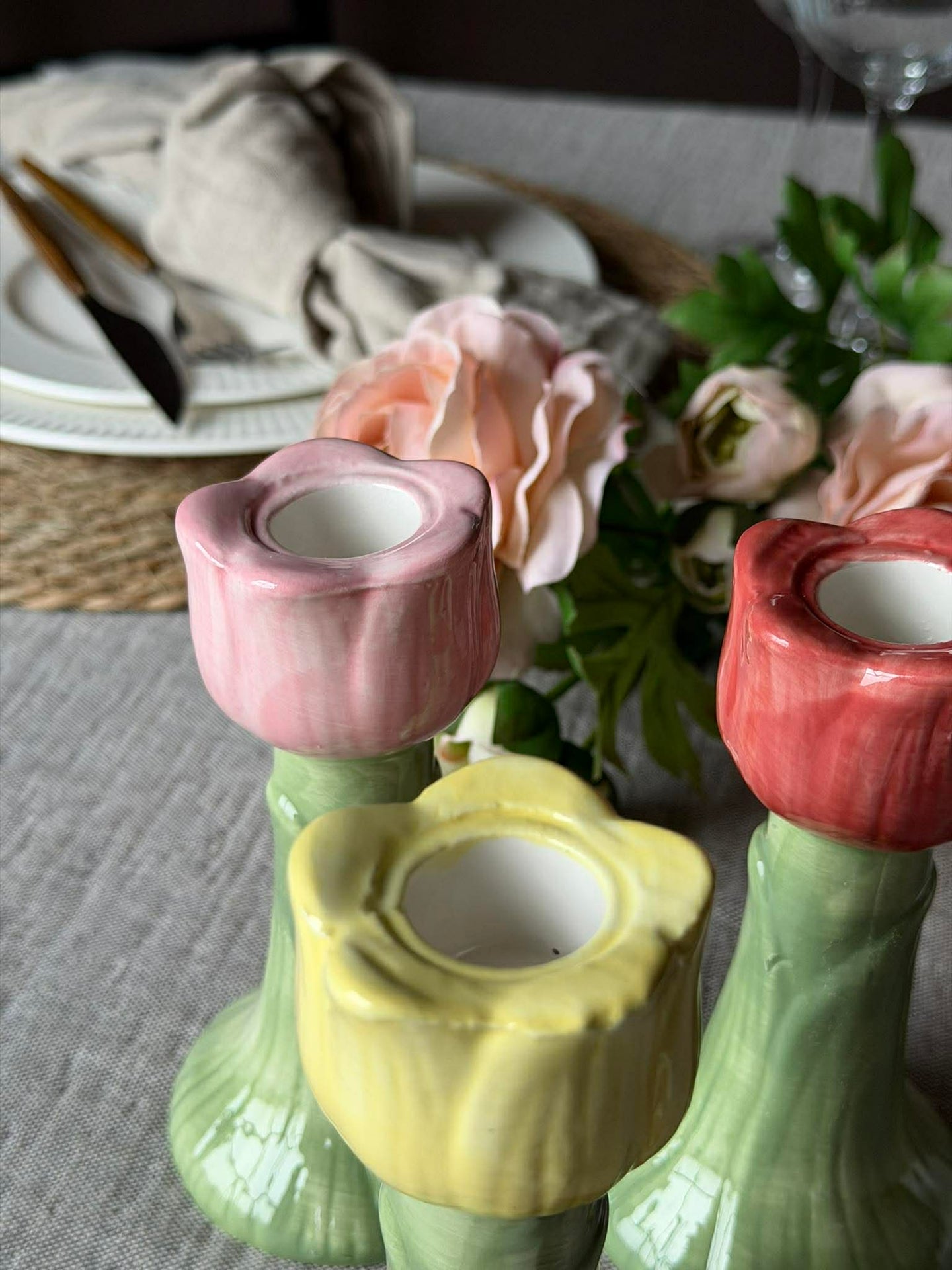 Kerzenhalter Tulipan 14 cm - Verschiedene Farben
