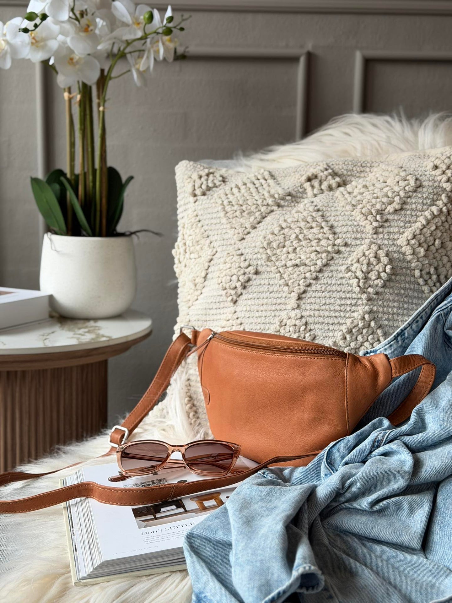 Bumbag Misse - Cognac / Silber