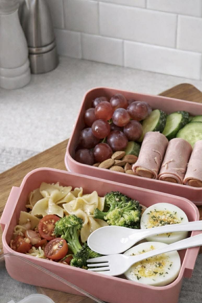 Lunchbox mit Löffel und Gabel - Colormix