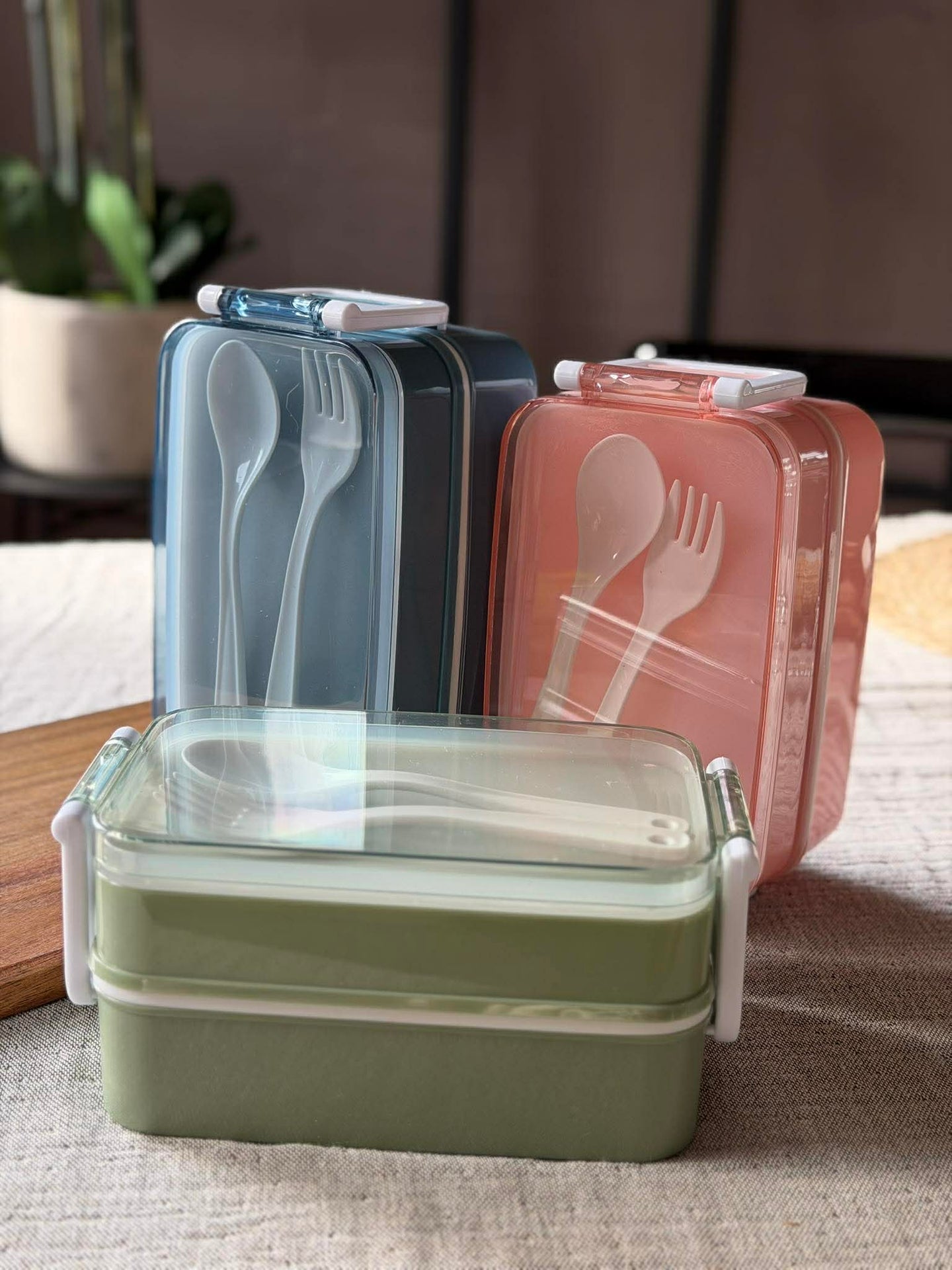 Lunchbox mit Löffel und Gabel - Colormix