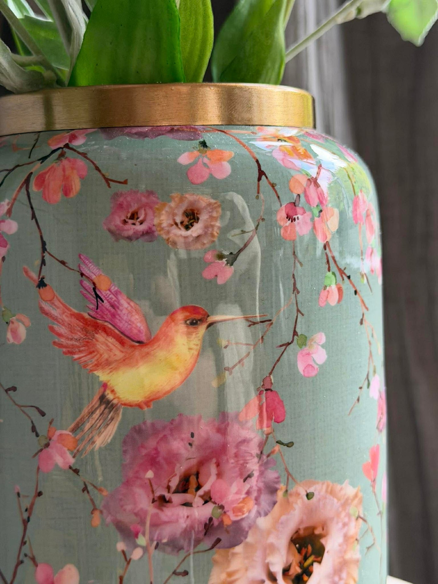 Vase Flower print - Grün