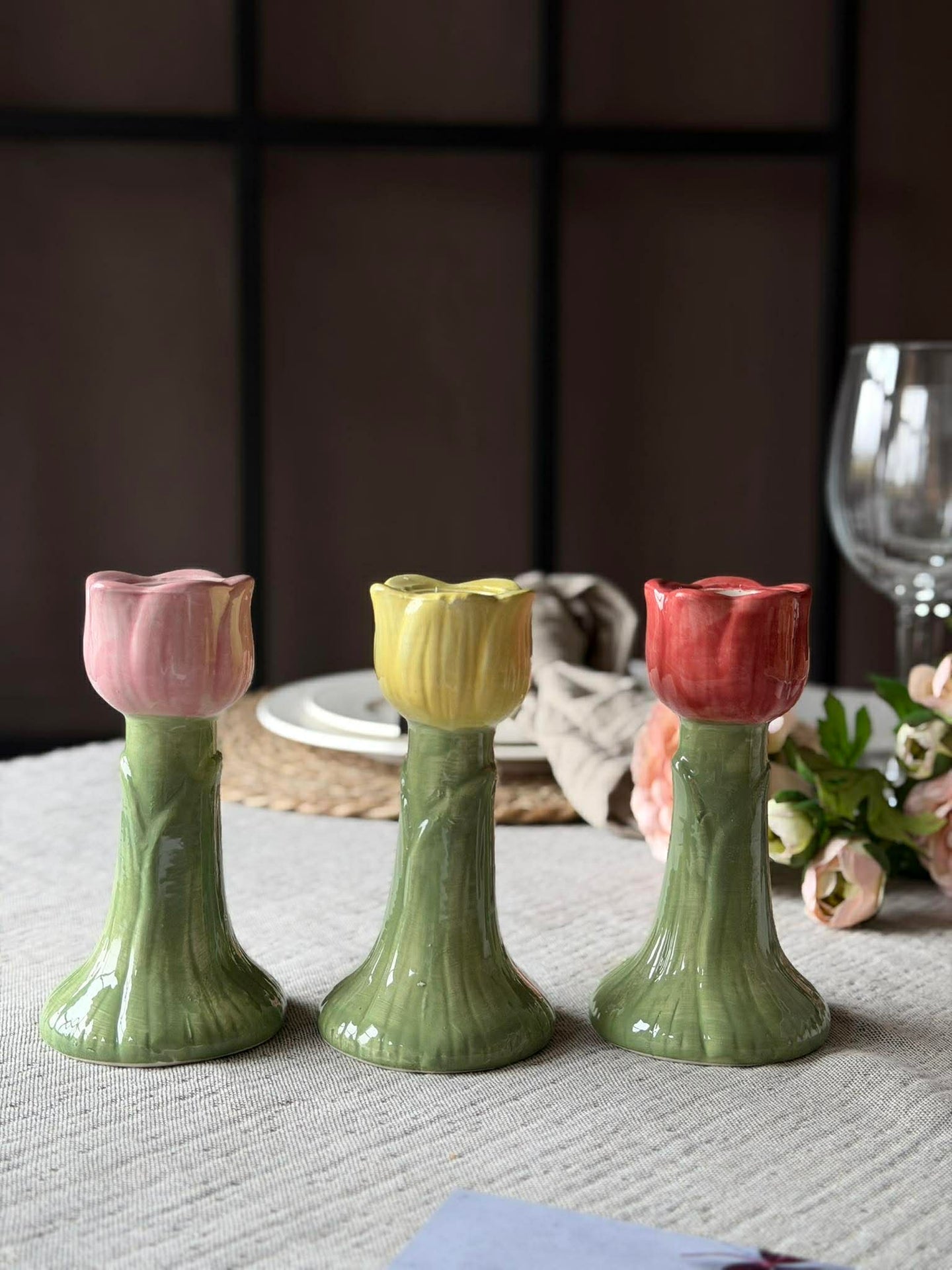 Kerzenhalter Tulipan 14 cm - Verschiedene Farben