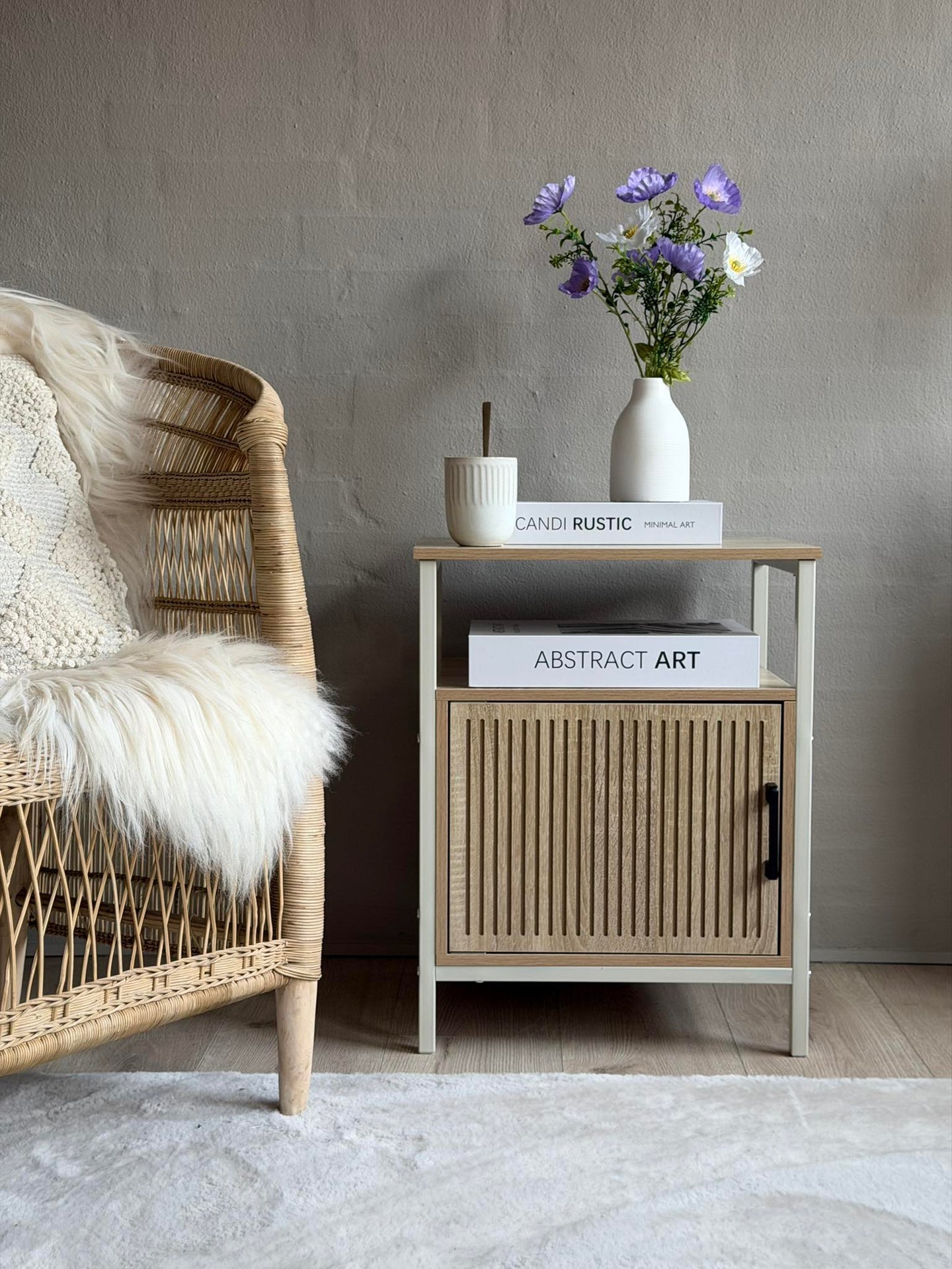 Schrank mit Tür - Off-White