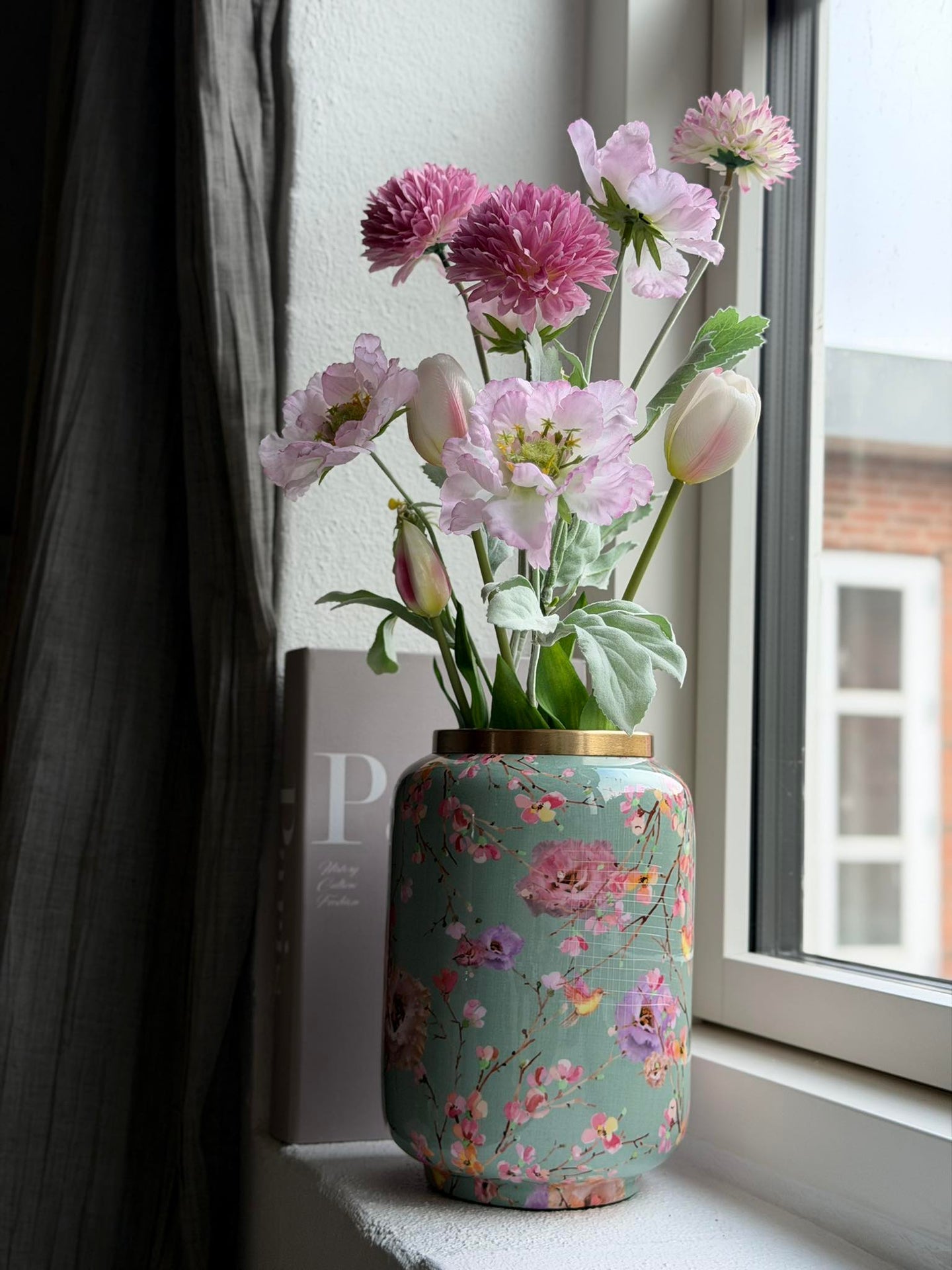 Vase Flower print - Grün