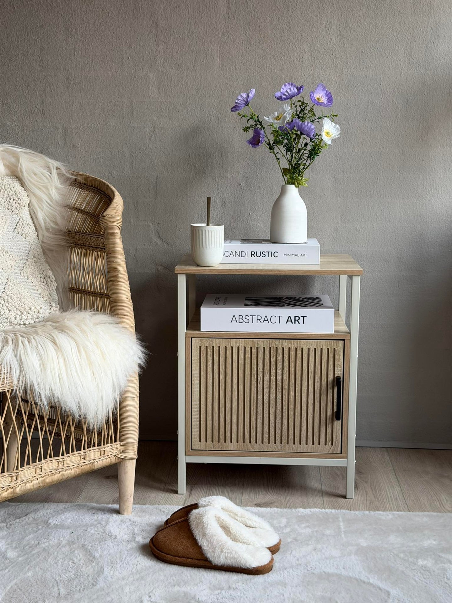 Schrank mit Tür - Off-White