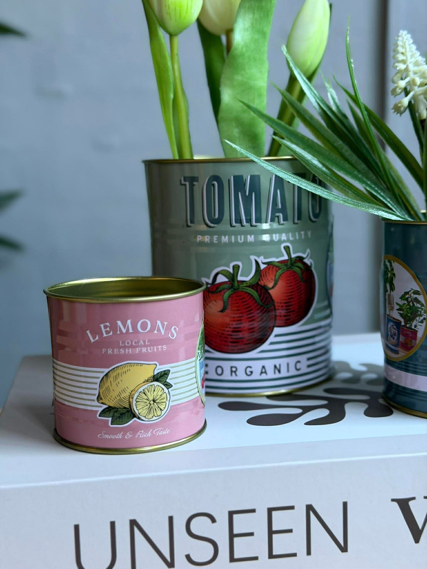 Dosen mit italienischem Print - Set mit 3 Stück