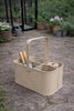 Korb mit Henkel - beige Metall