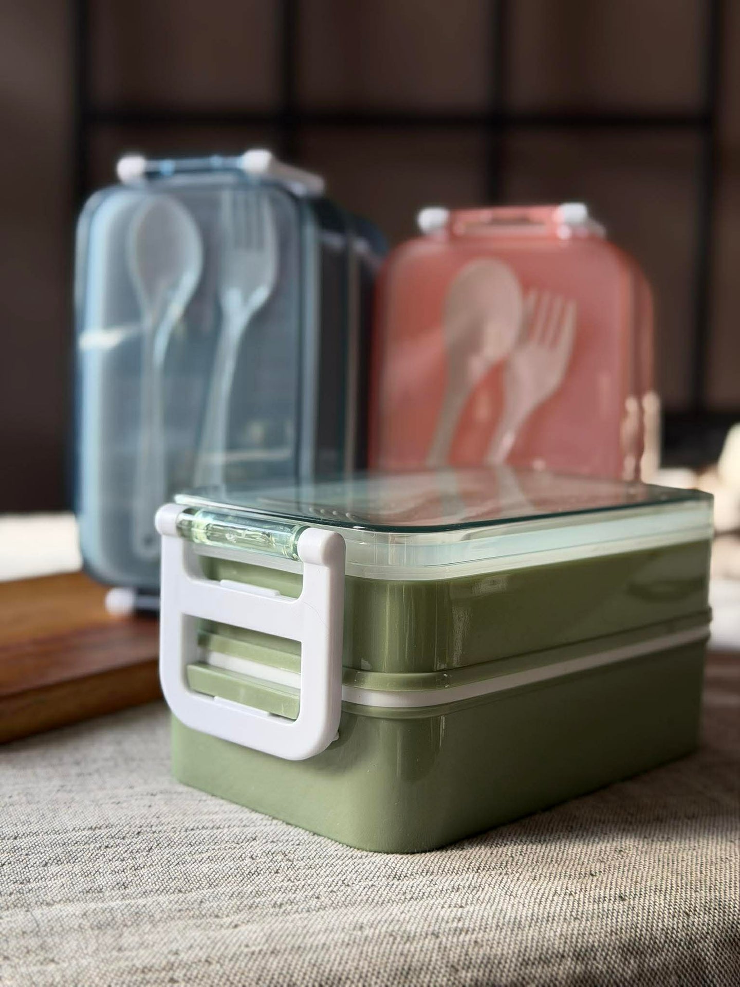 Lunchbox mit Löffel und Gabel - Colormix