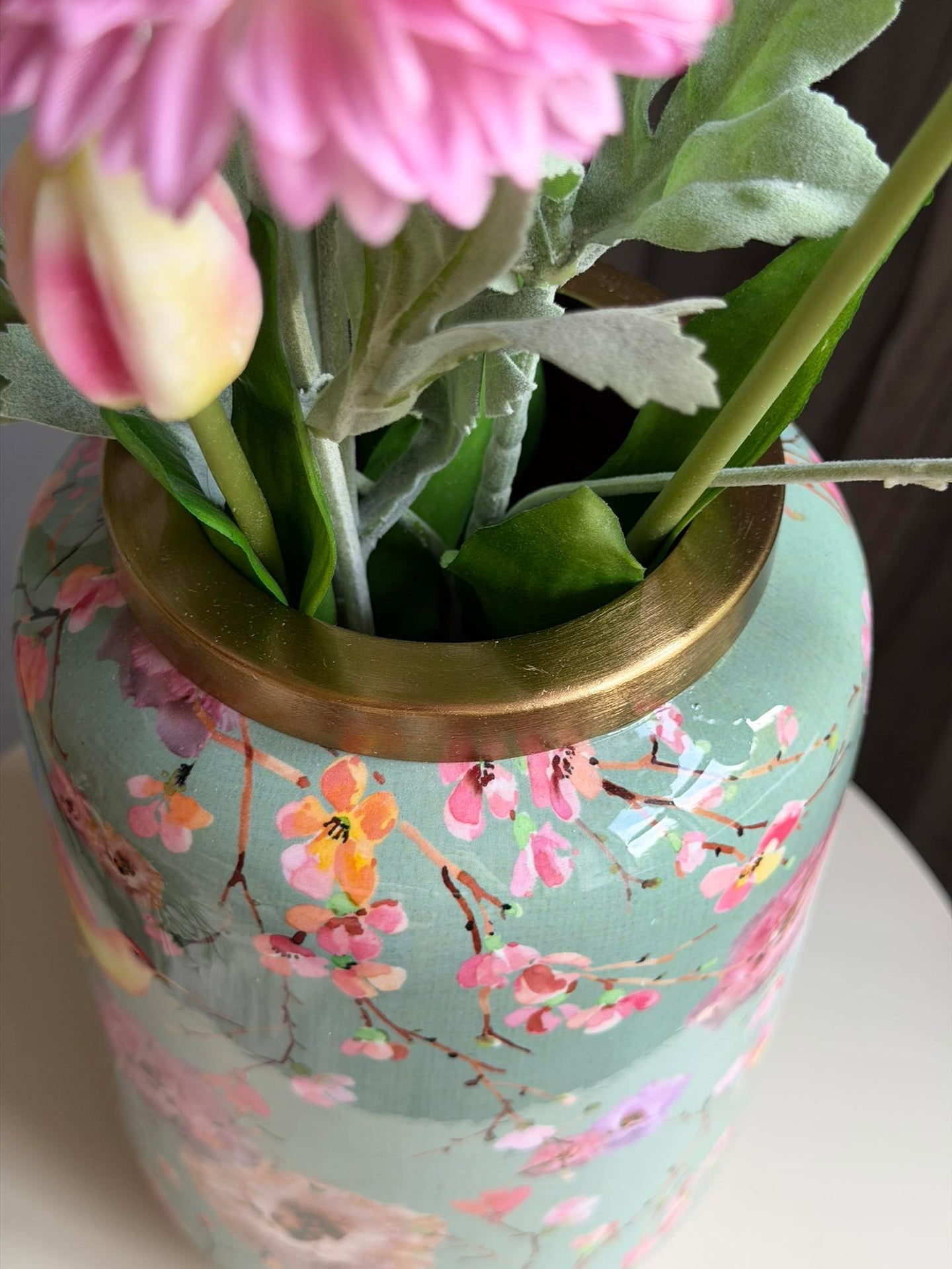 Vase Flower print - Grün