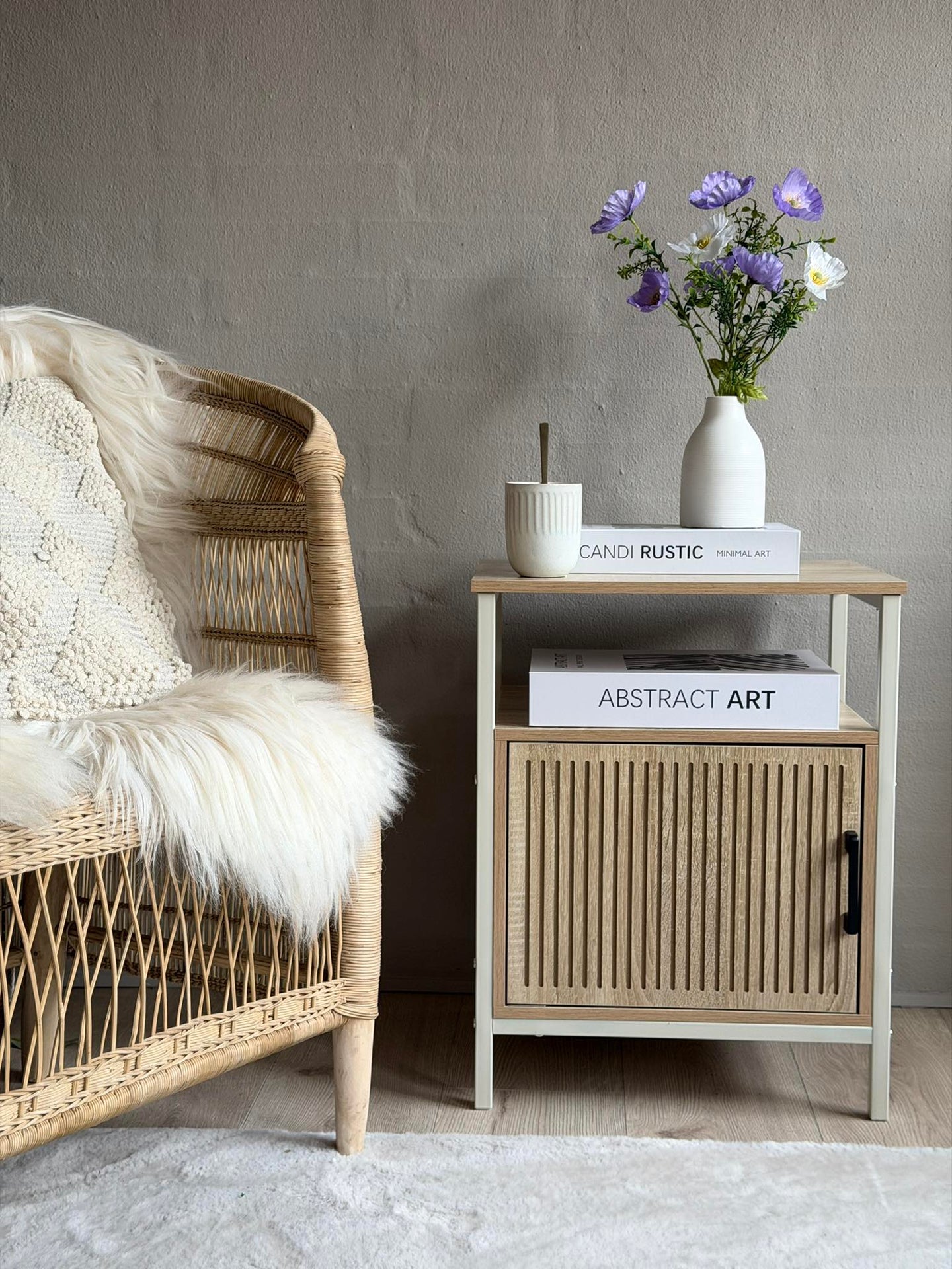 Schrank mit Tür - Off-White