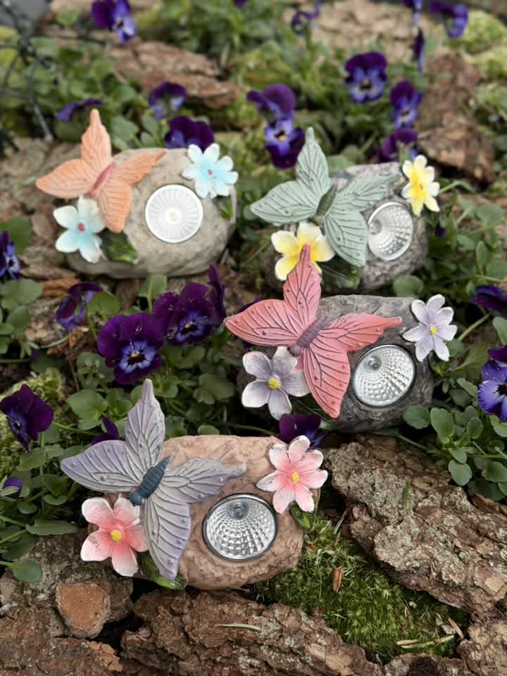 Solarstein mit Schmetterling - COLOR MIX