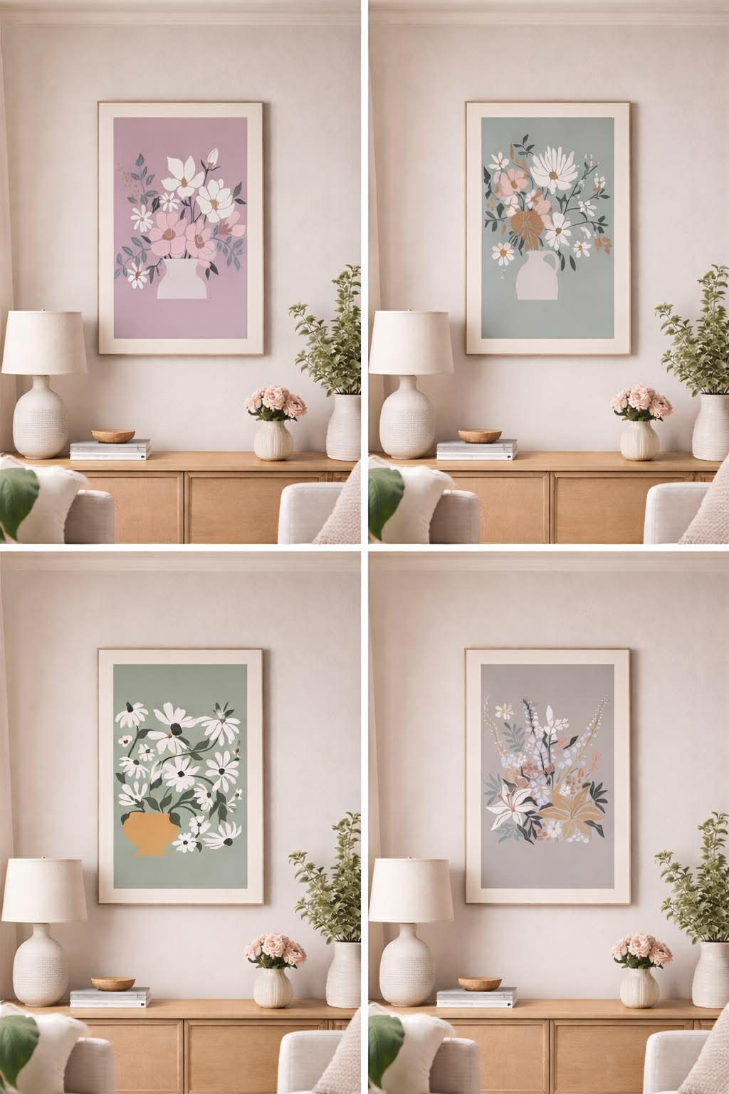 Bild mit Blumen - Mehrere Farben
