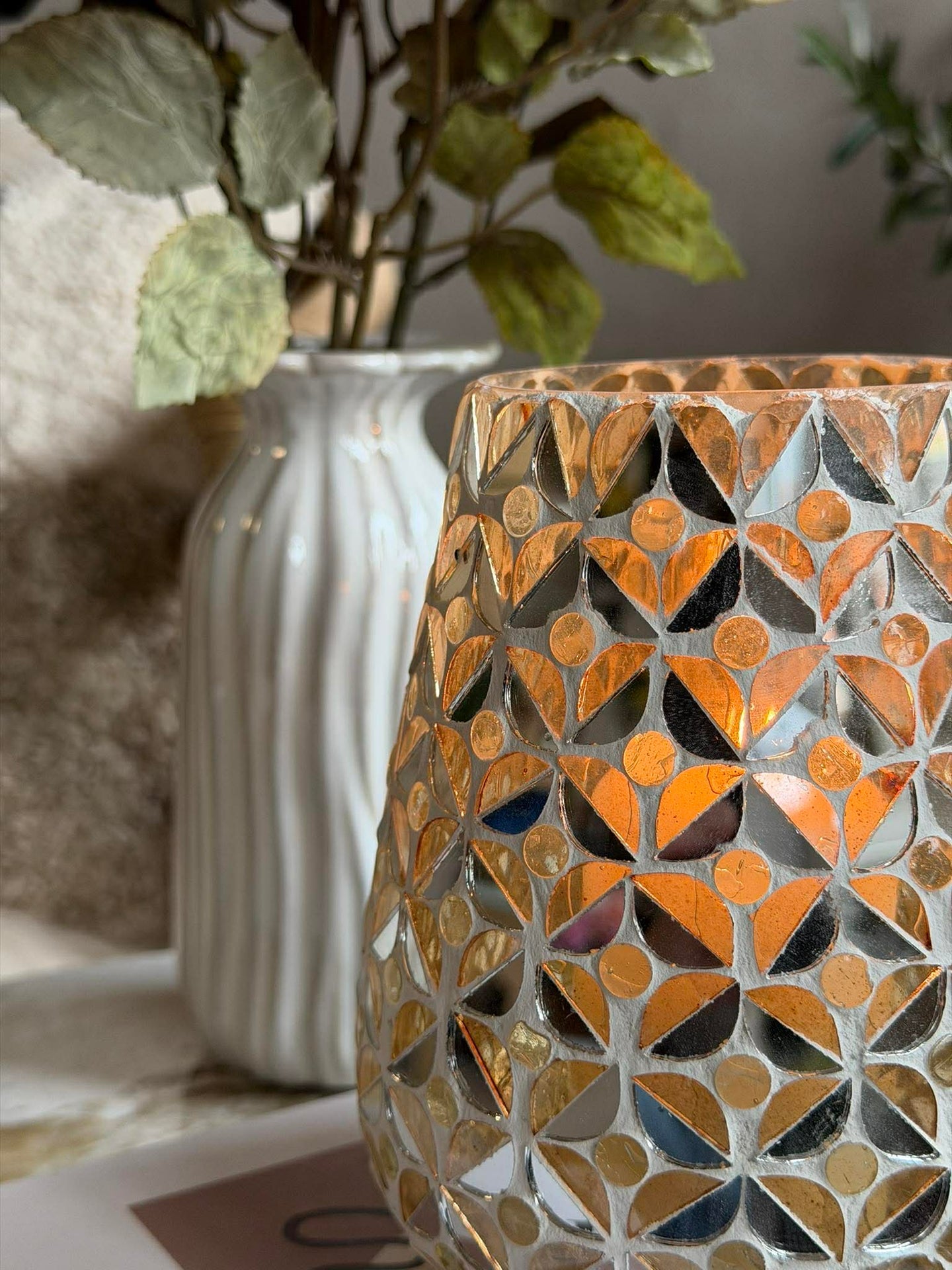 Mosaik-Teelichthalter aus Glas für Teelichter