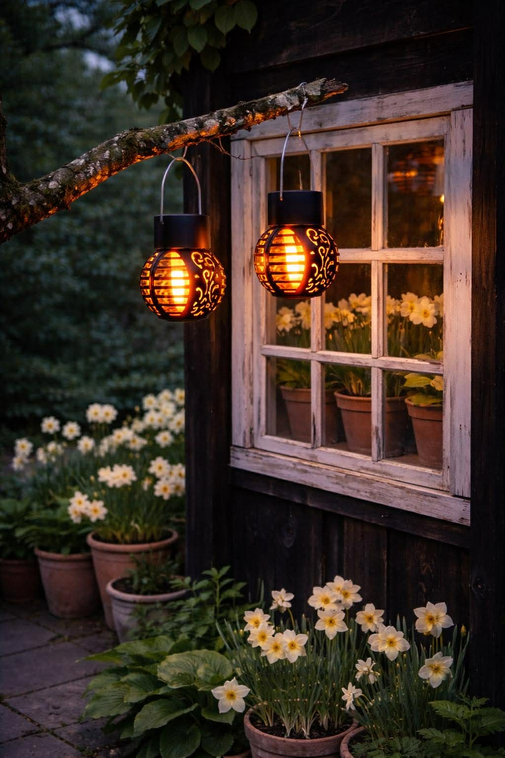 Laterne mit Solarzellen - Saga black
