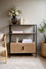 Regal mit Ablage und Schrank - Schwarz