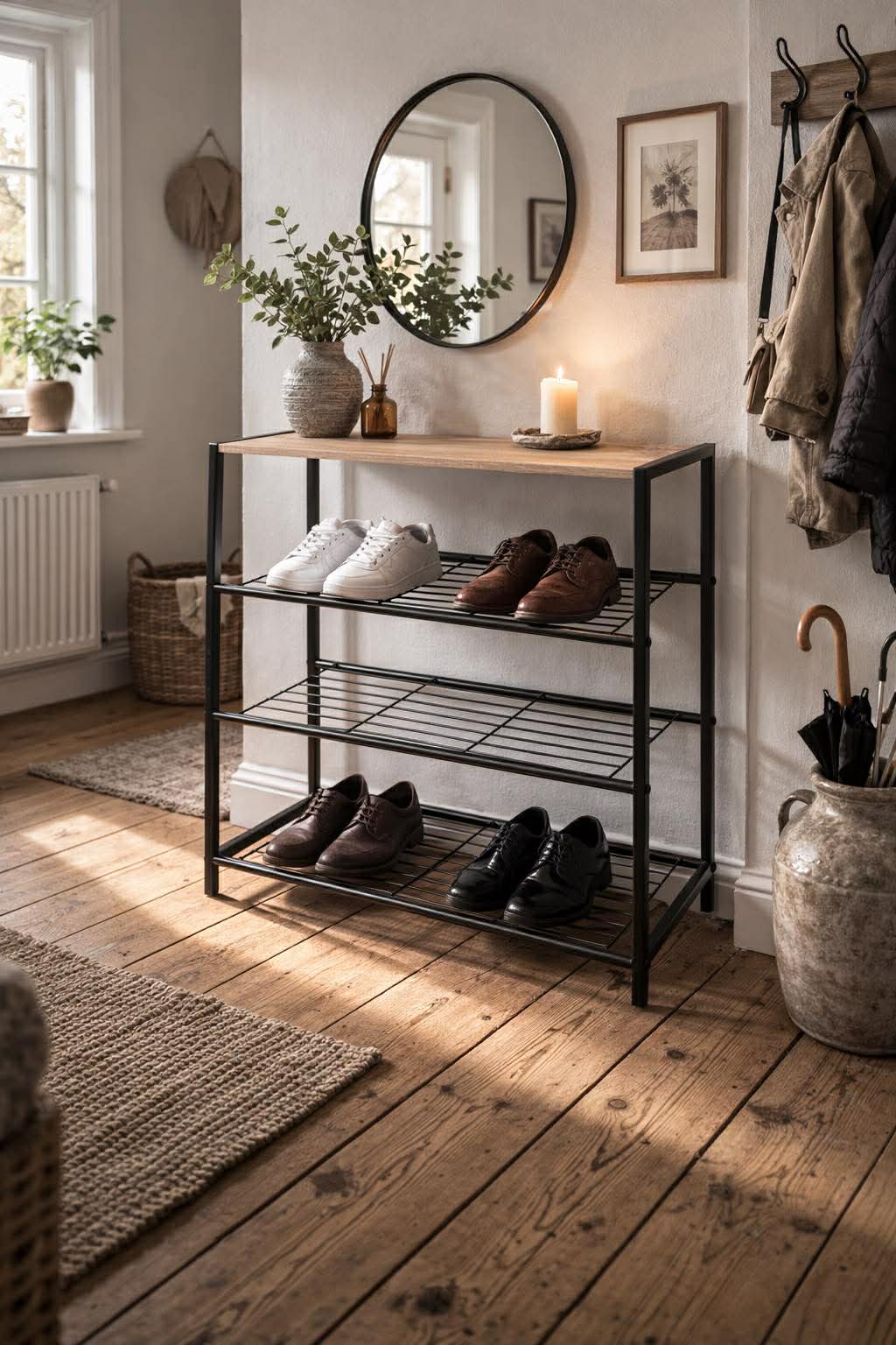 Schuhregal med 3 Böden