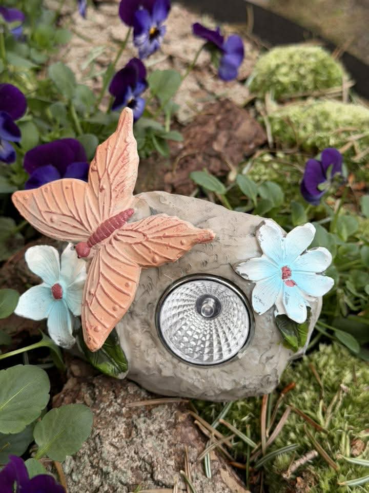 Solarstein mit Schmetterling - COLOR MIX