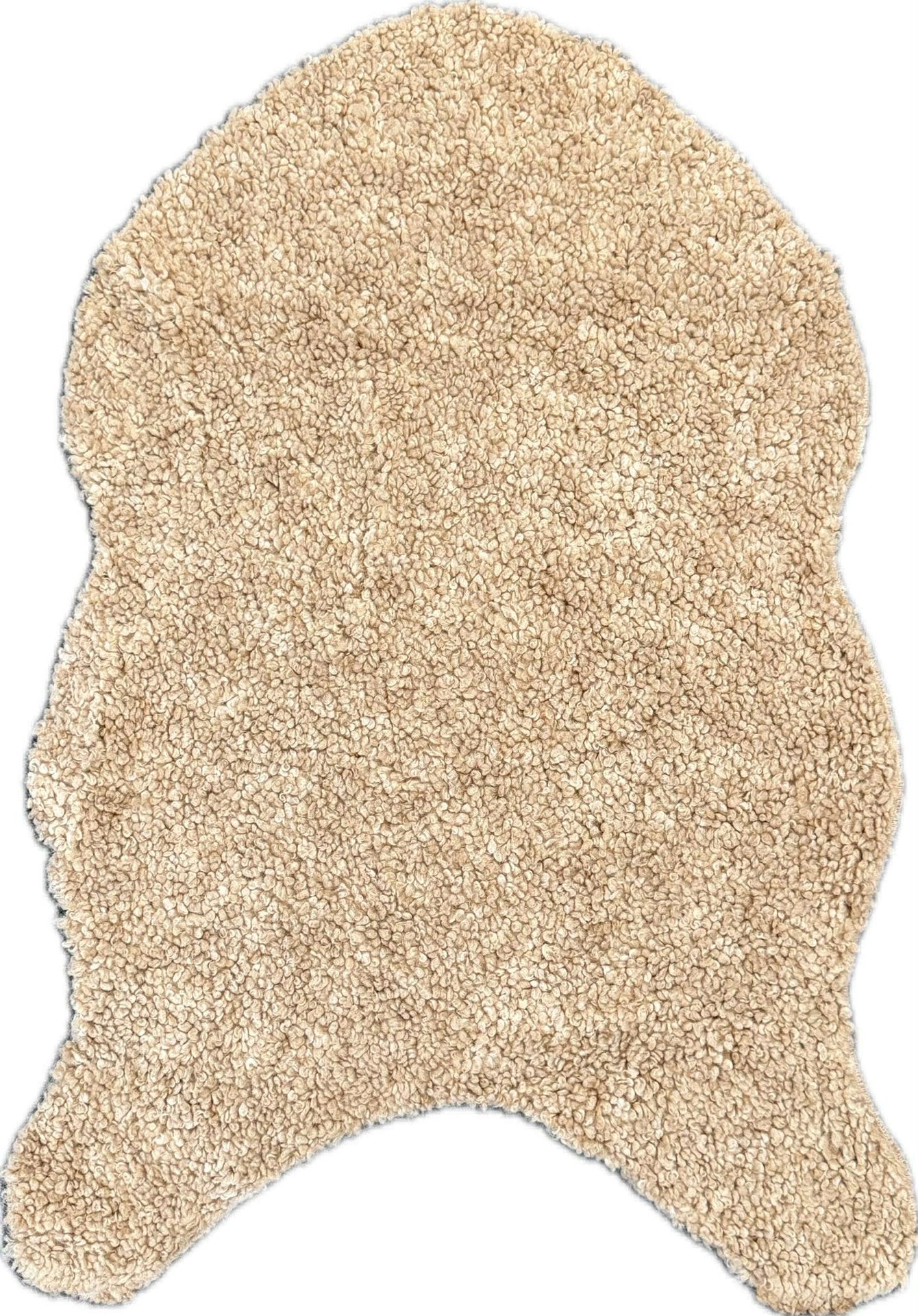 Kunstlammfell - Sand gekräuselt