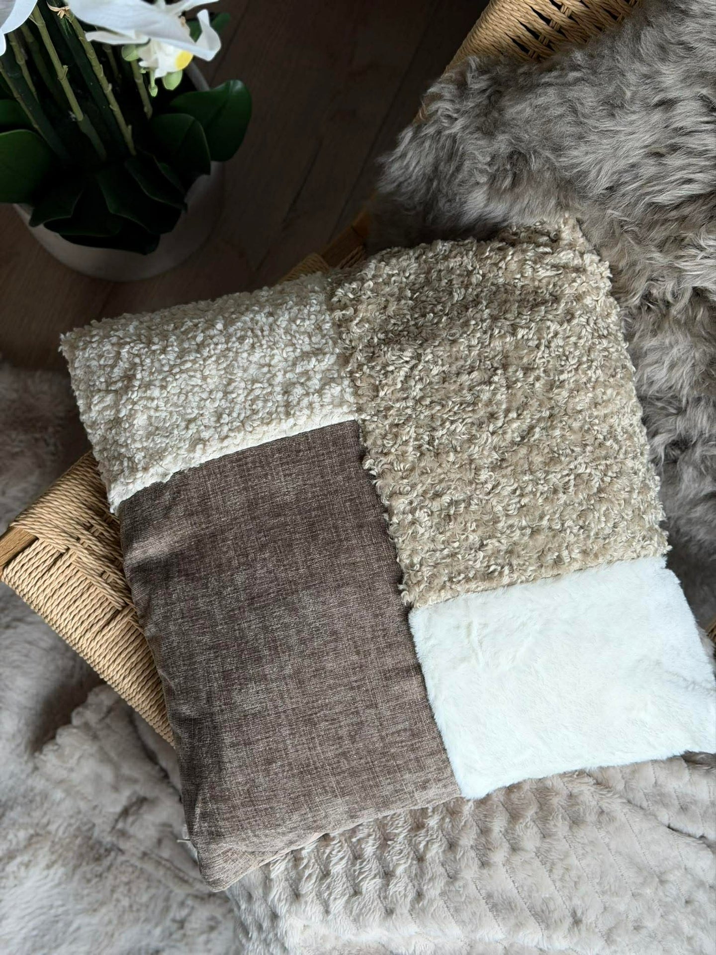Kissen mit Füllung 45x45 cm - Chenille