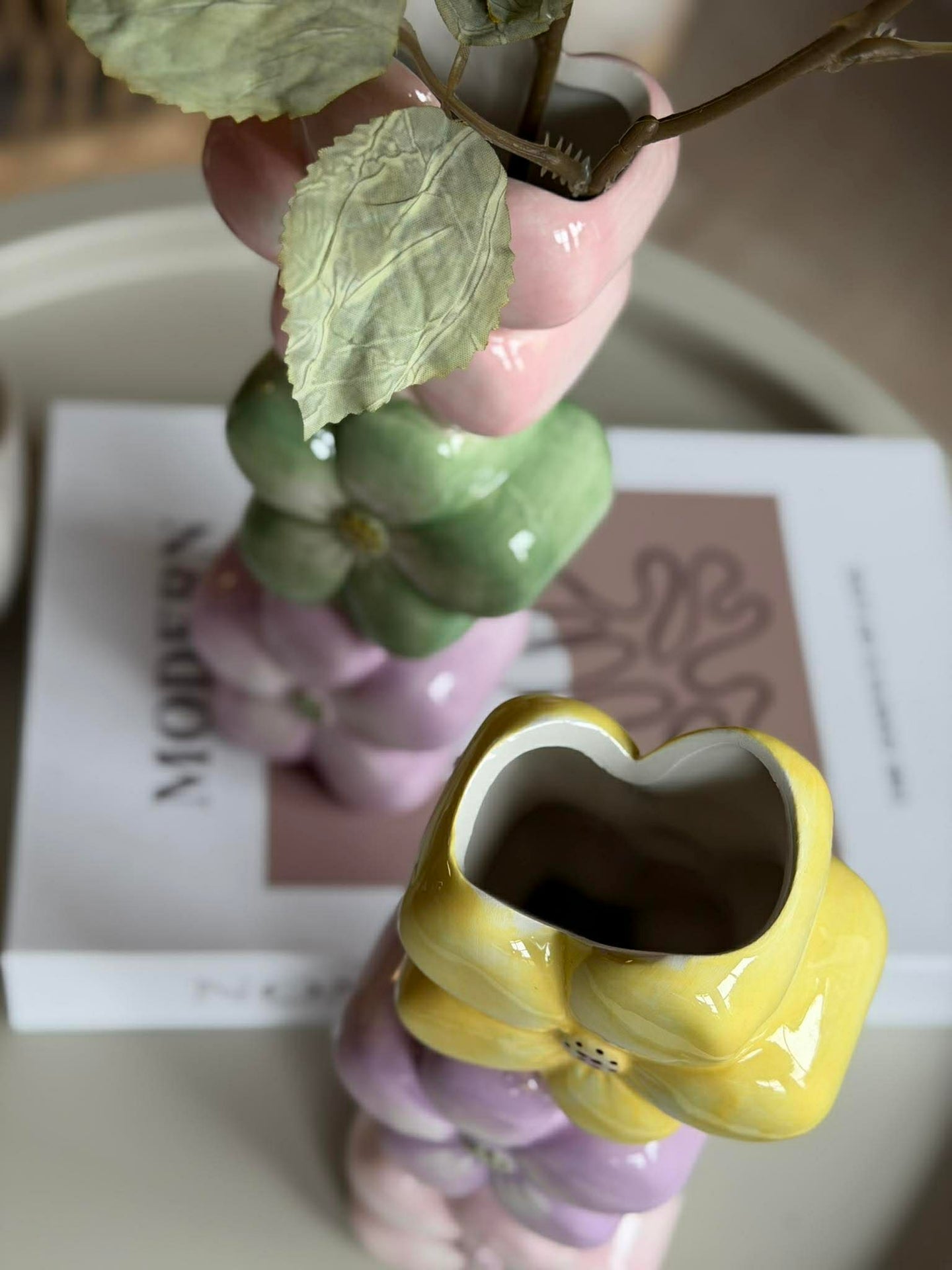 Vase mit Pastellblumen - Color mix