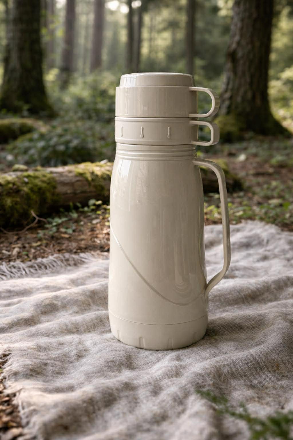 Thermoskanne RETRO mit Becher - Verschiedene Farben