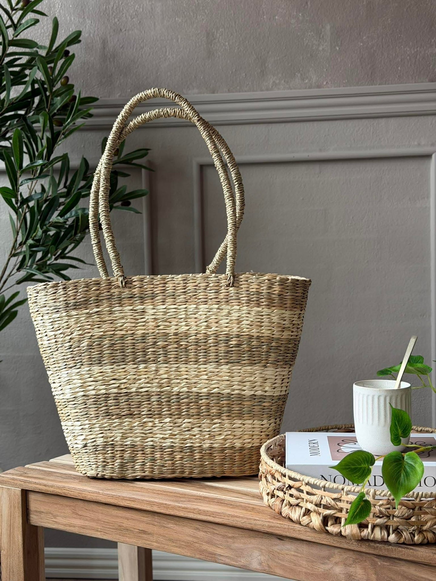 Shopper - Seegras-Streifen