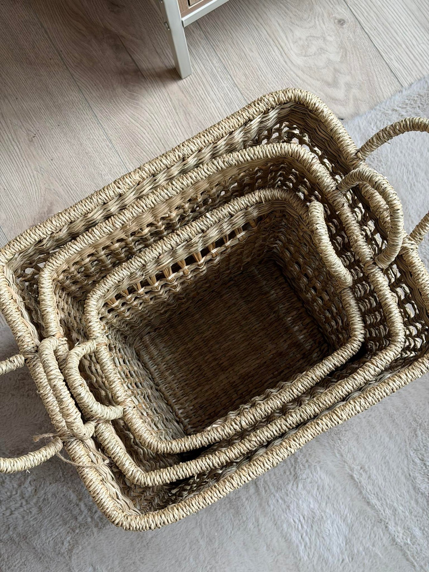 Korbset aus Seegras - 3 Stk