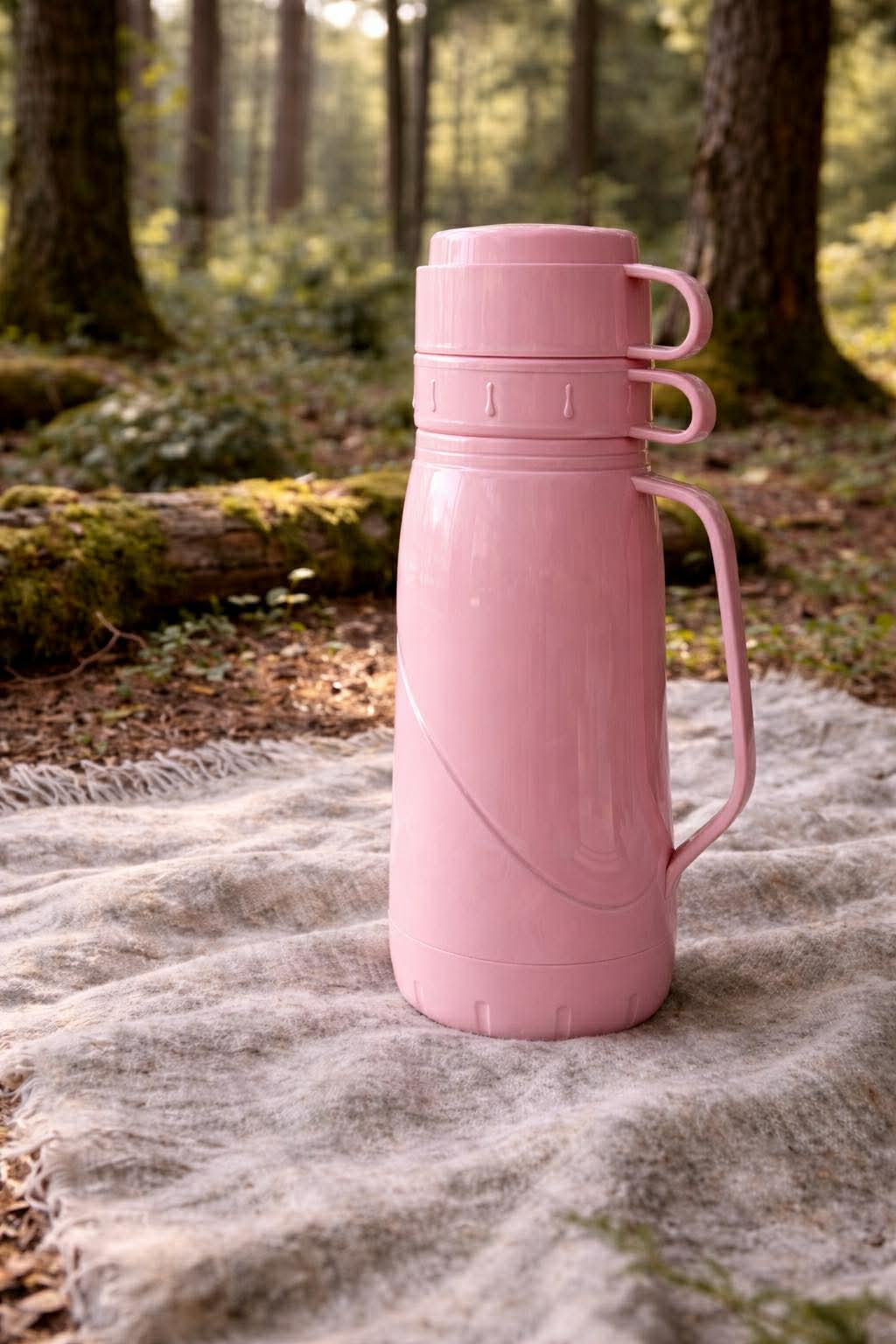 Thermoskanne RETRO mit Becher - Verschiedene Farben