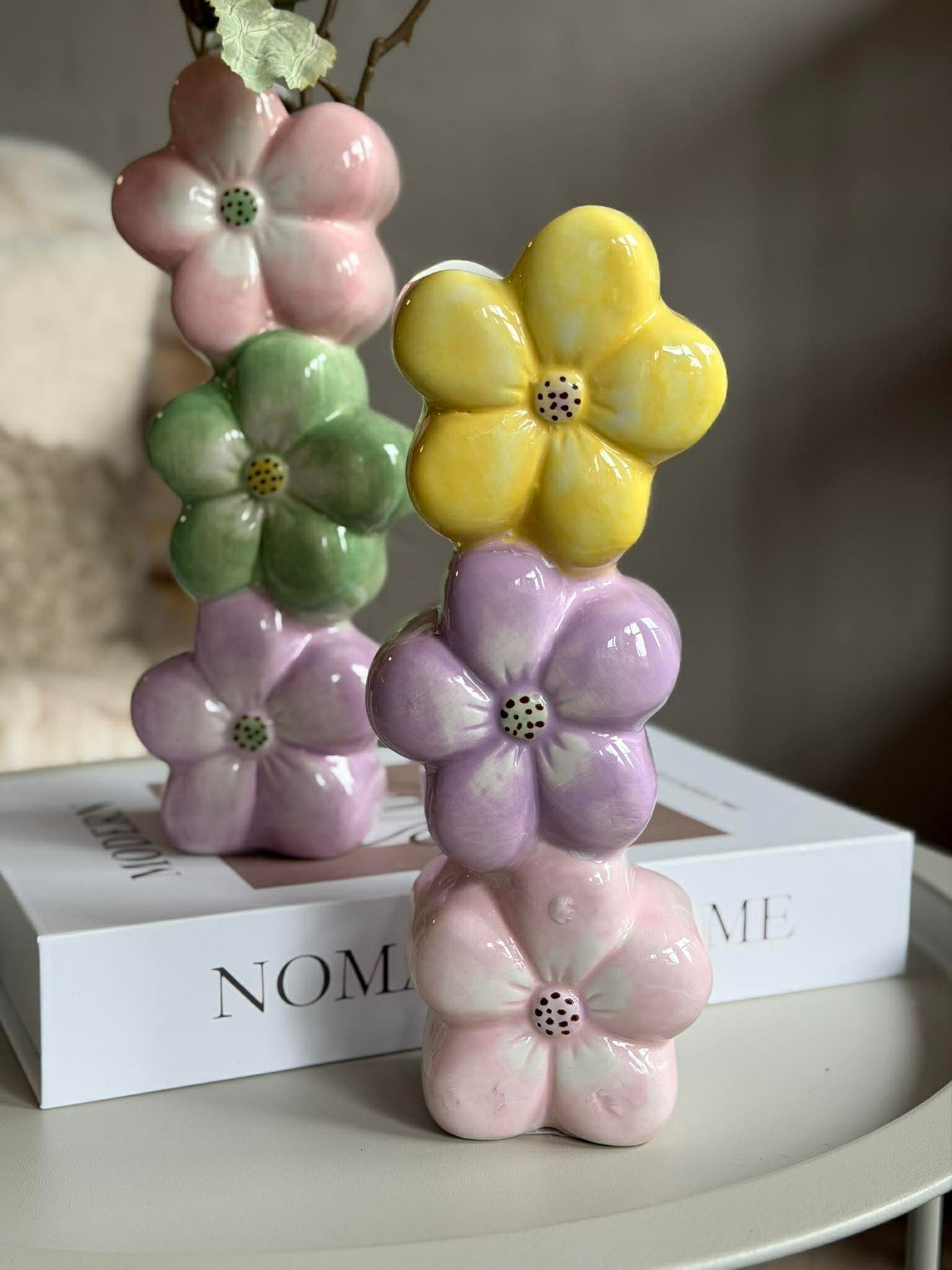 Vase mit Pastellblumen - Color mix